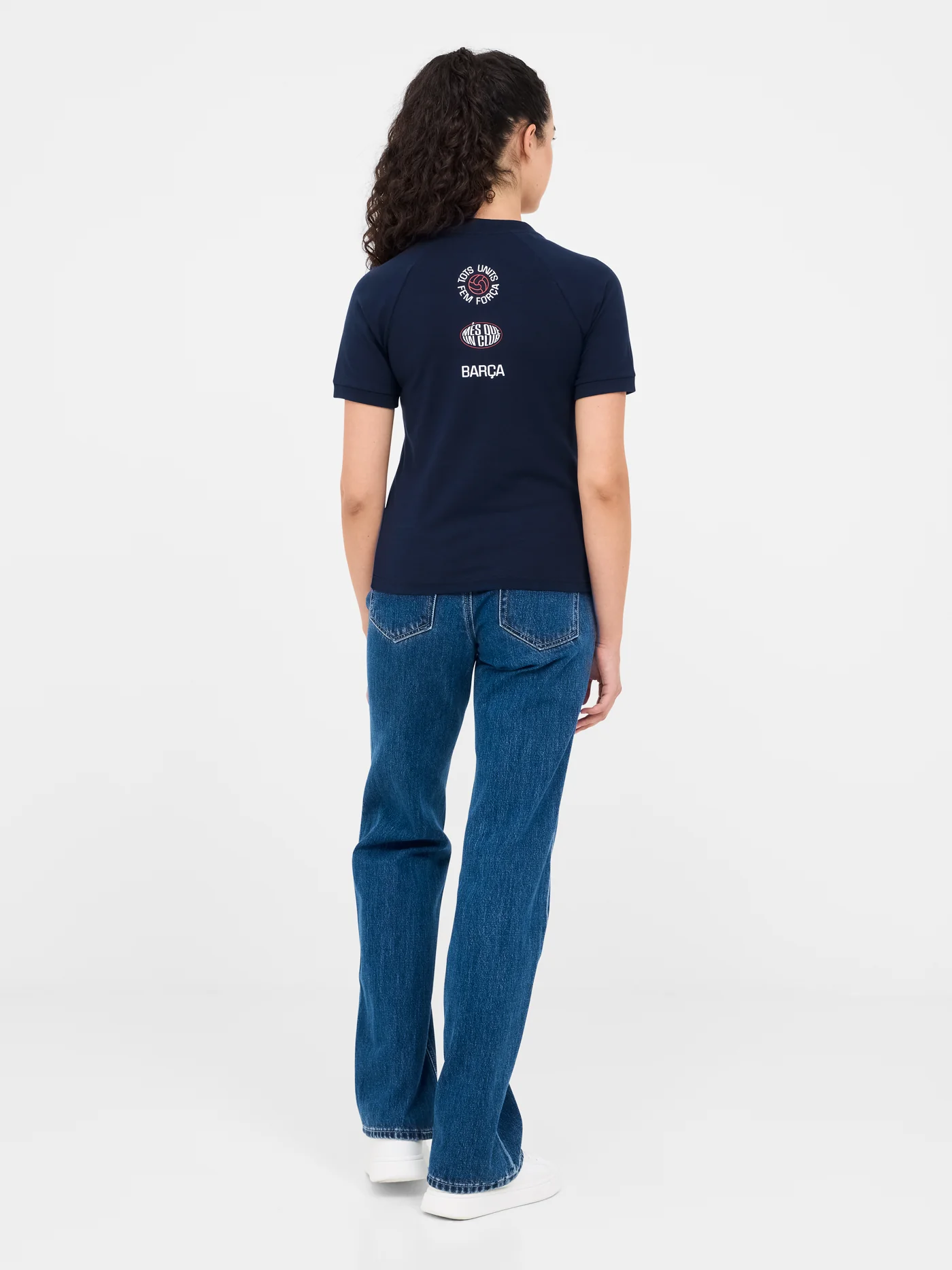 T-shirt navy blue Barça - Woman - Image 4