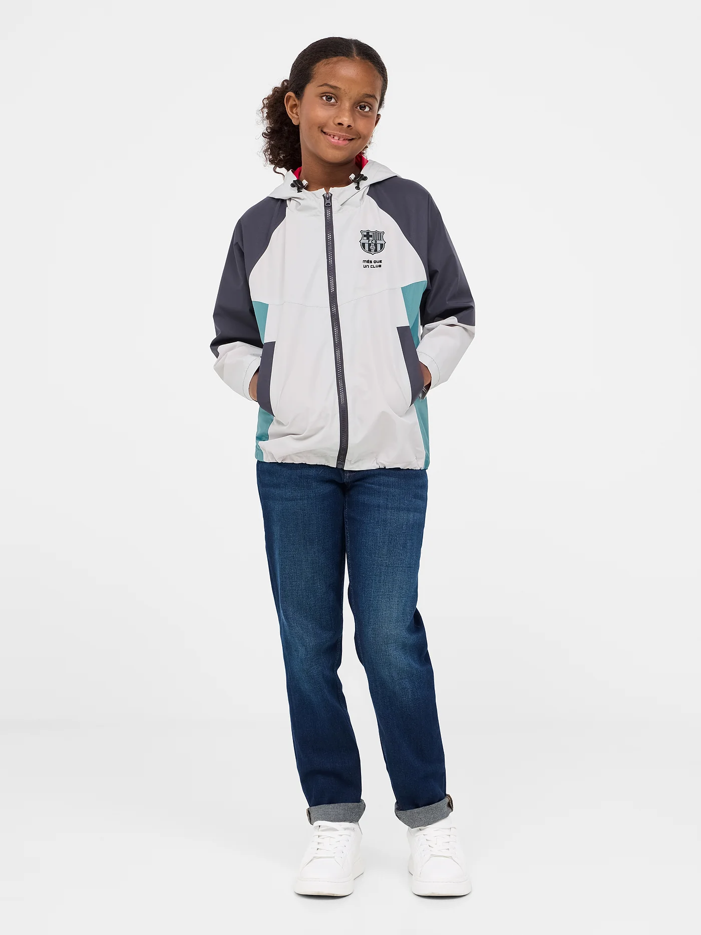 Barça lightweight hooded jacket – Junior - Image 3