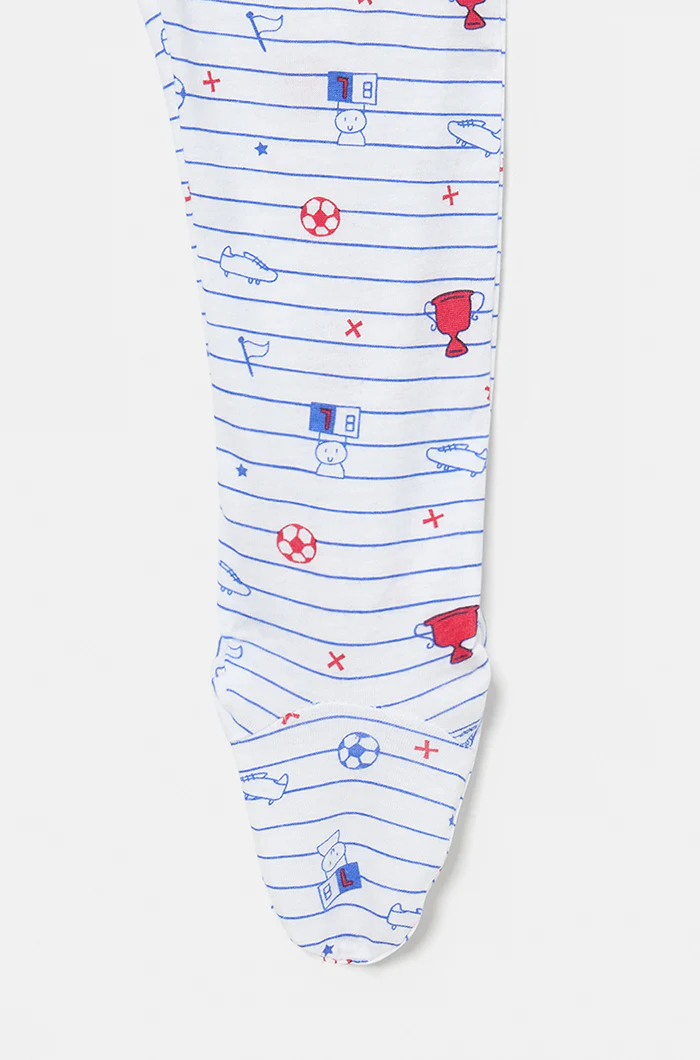 Barça T-shirt and warm leggings set in blue and white – Baby - Image 4