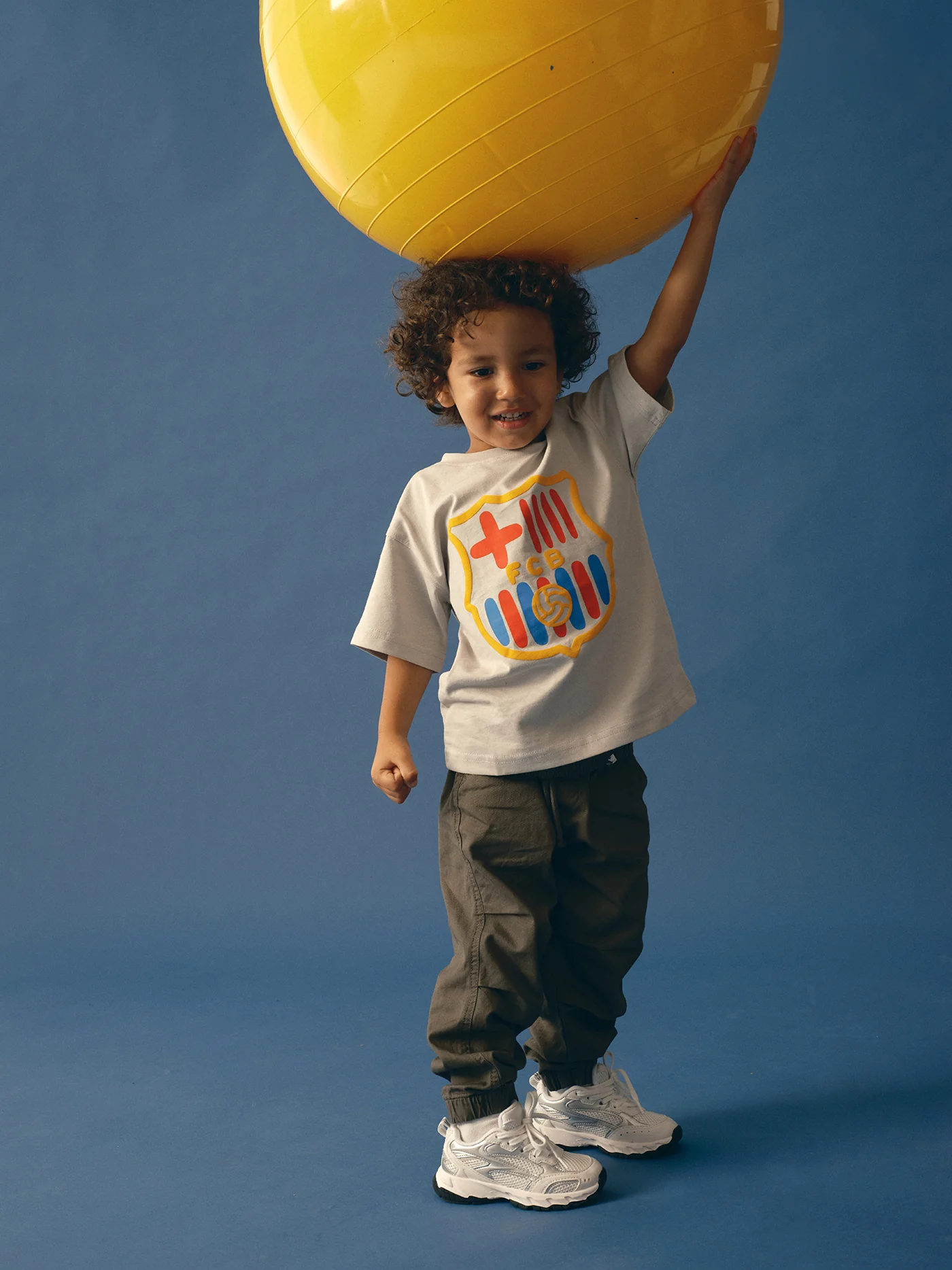 T-shirt Grey Crest Barça - Kids - Image 2