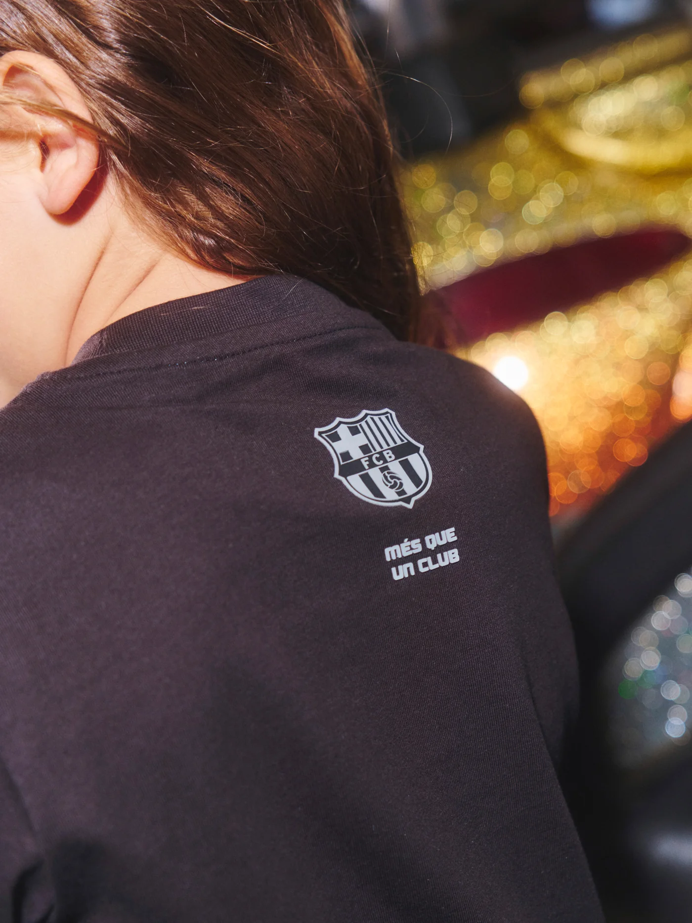 Black t-shirt with Barça design - Junior - Image 2