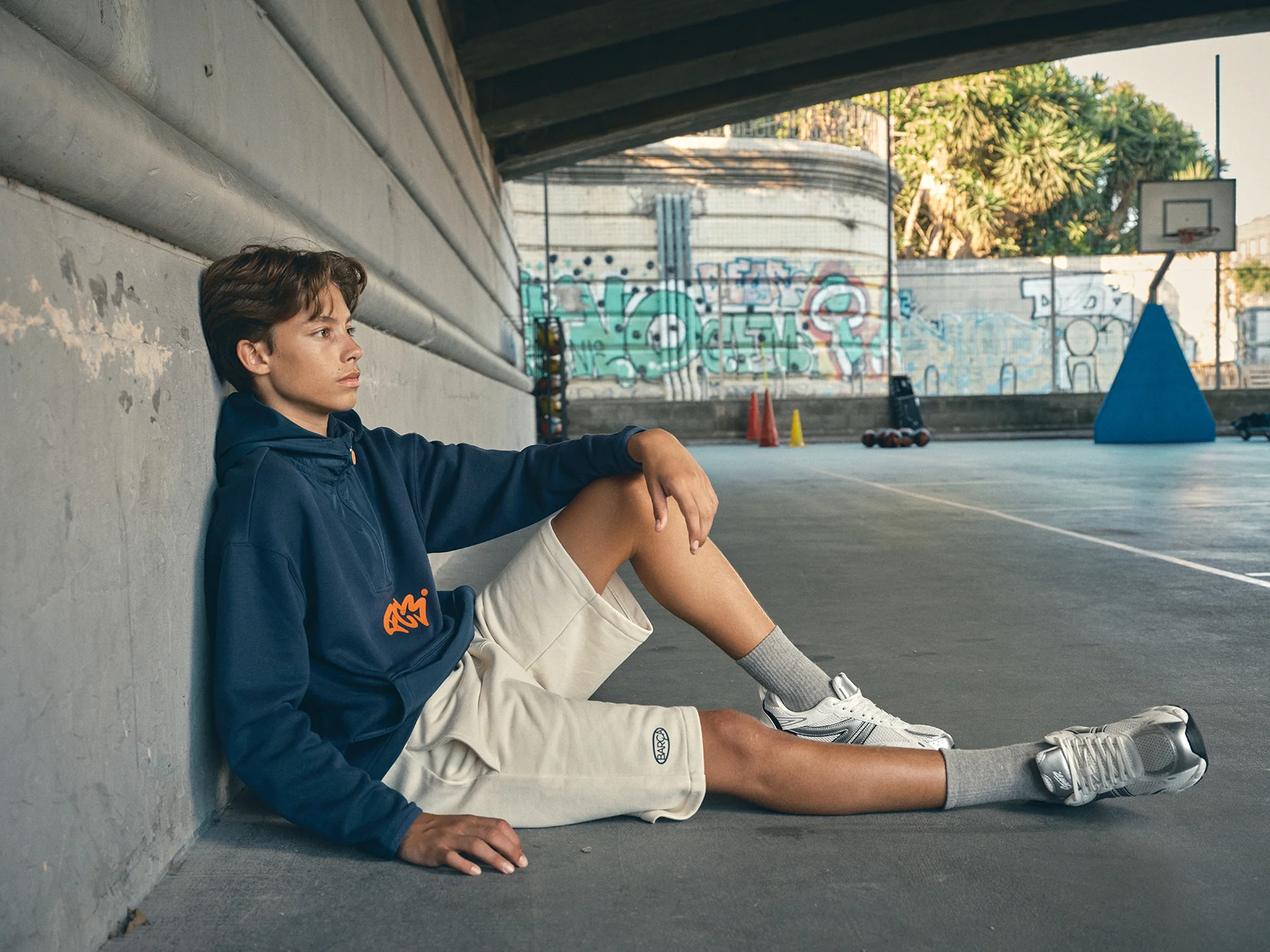 Short White Barça Essentials - Junior - Image 4