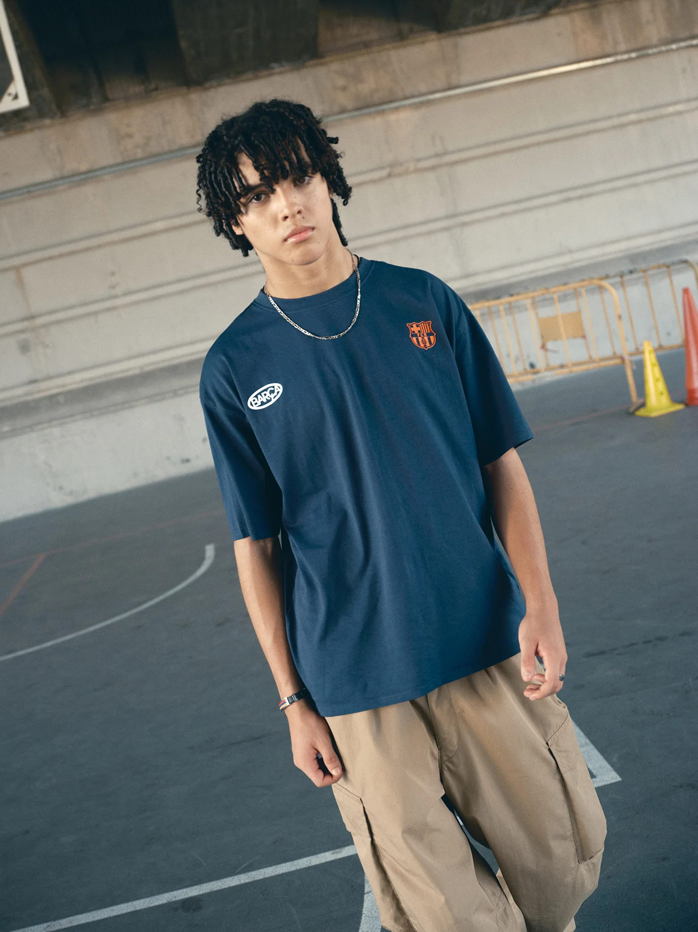 T-Shirt Navy Barça Essentials - Junior - Image 4