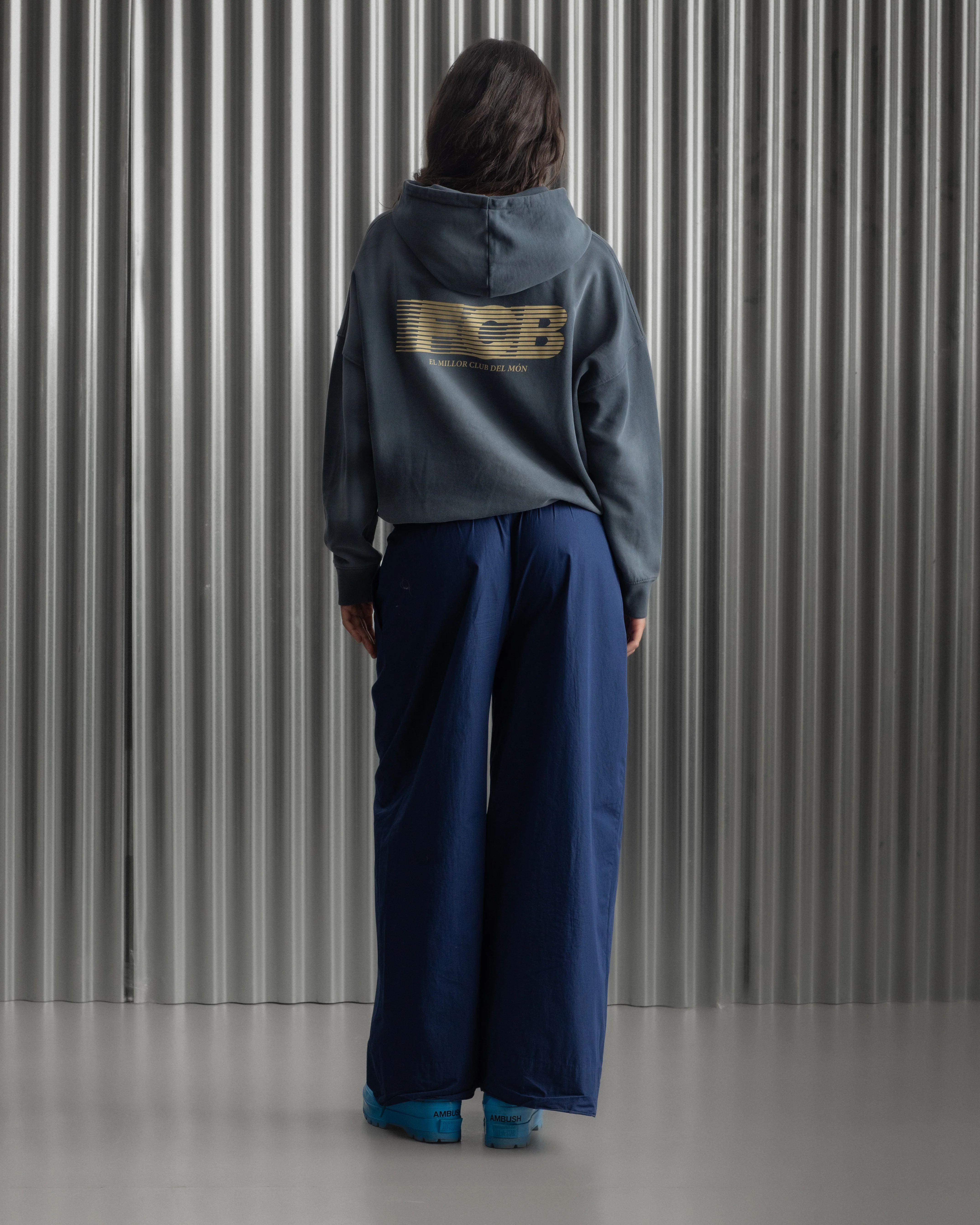 Hoodie Navy Barça Essentials - Women - Image 5