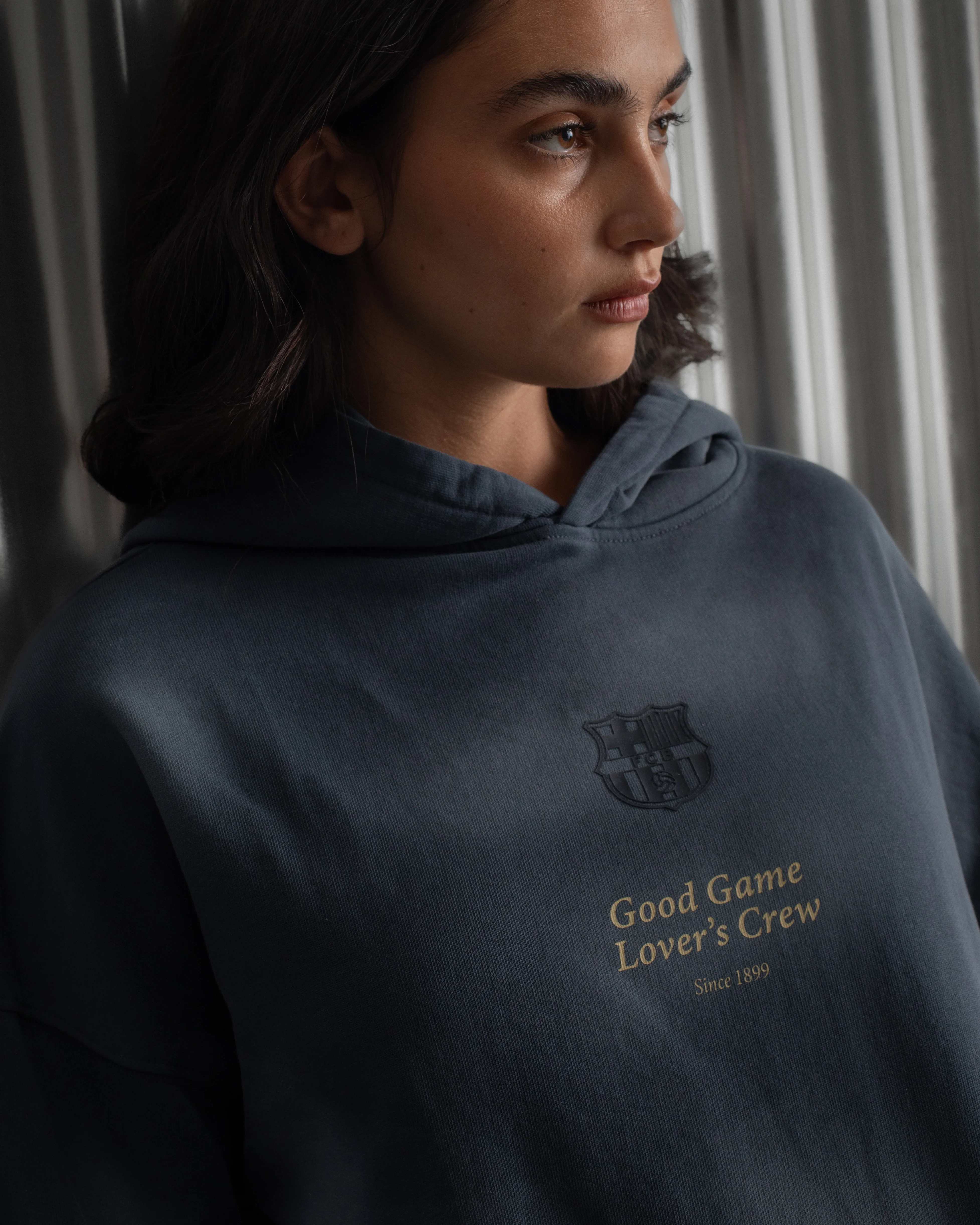 Hoodie Navy Barça Essentials - Women - Image 6