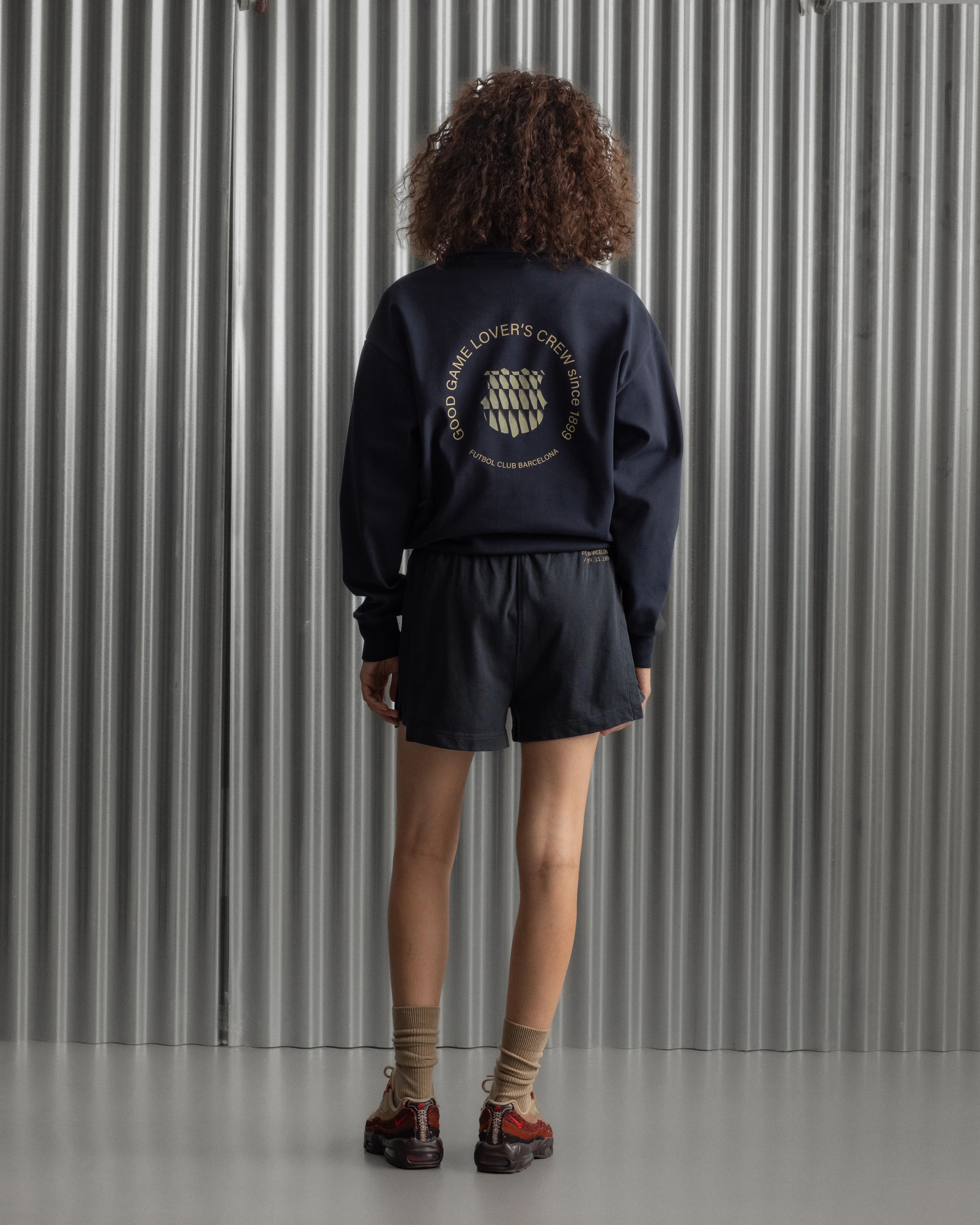 Short Navy Barça Essentials - Women - Image 4