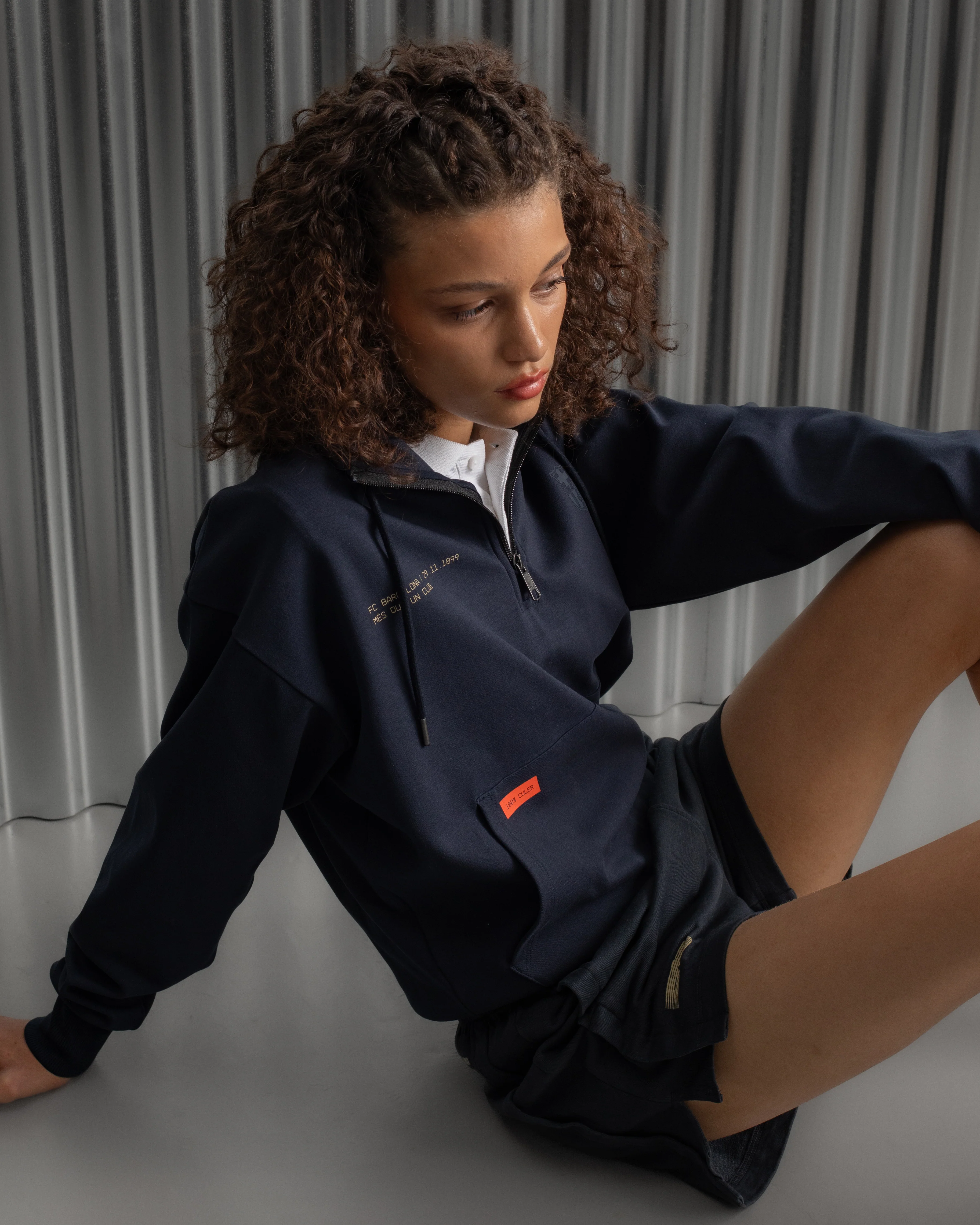 Short Navy Barça Essentials - Women - Image 5