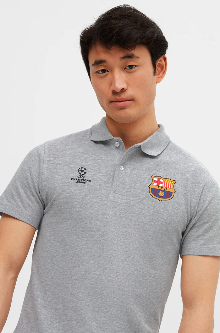 FC Barcelona Champions League grey polo shirt - Image 3
