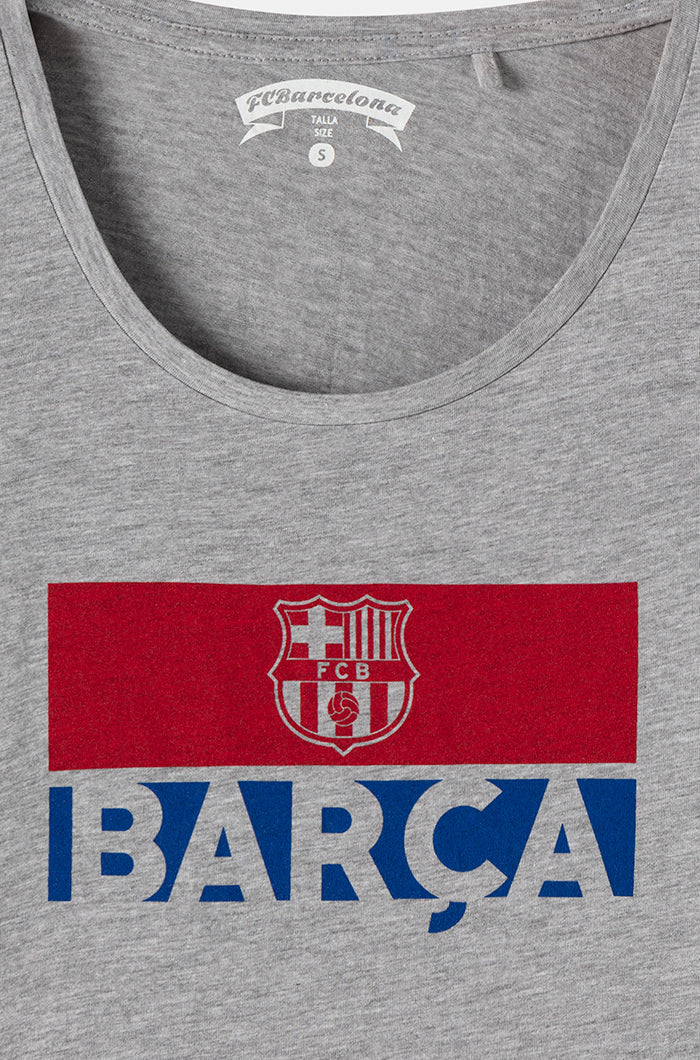 FC Barcelona shirt with team crest and logo – Mottled grey - Image 3