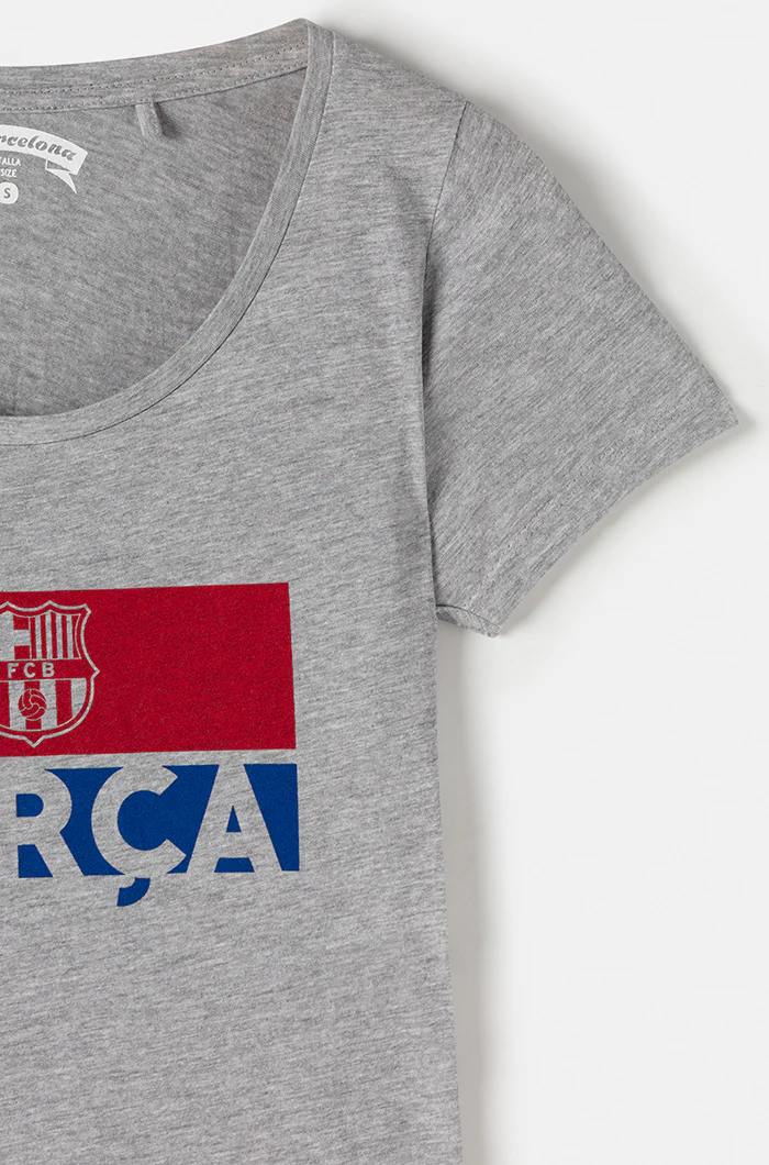 FC Barcelona shirt with team crest and logo – Mottled grey - Image 4