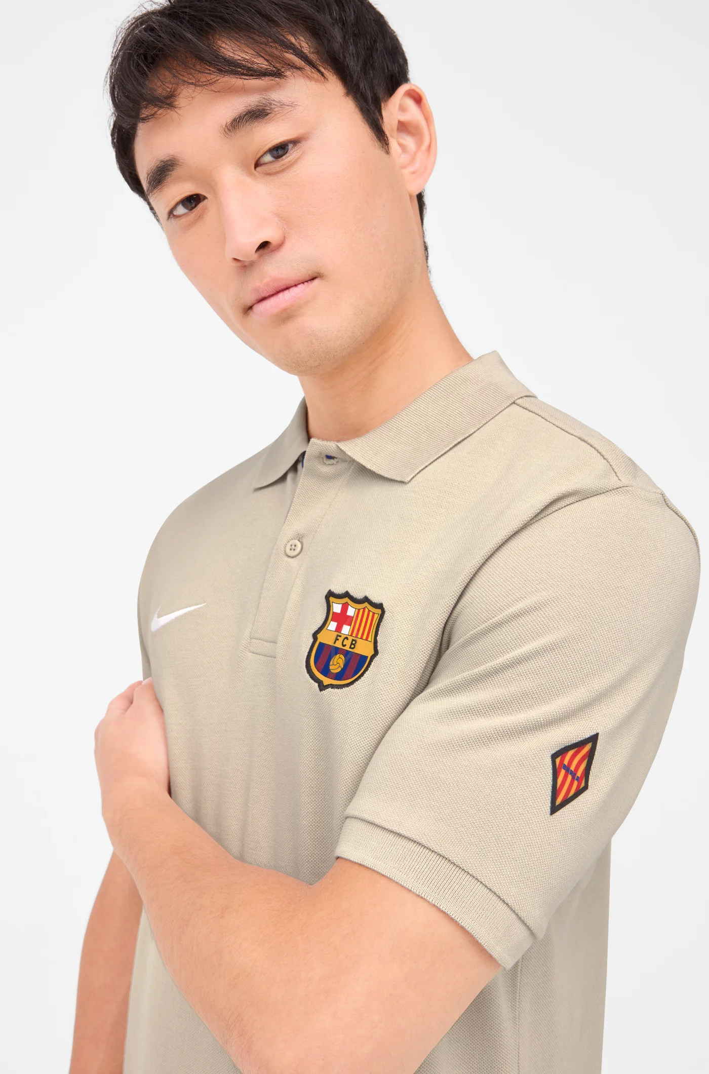 Polo crest beige Barça Nike - Image 3