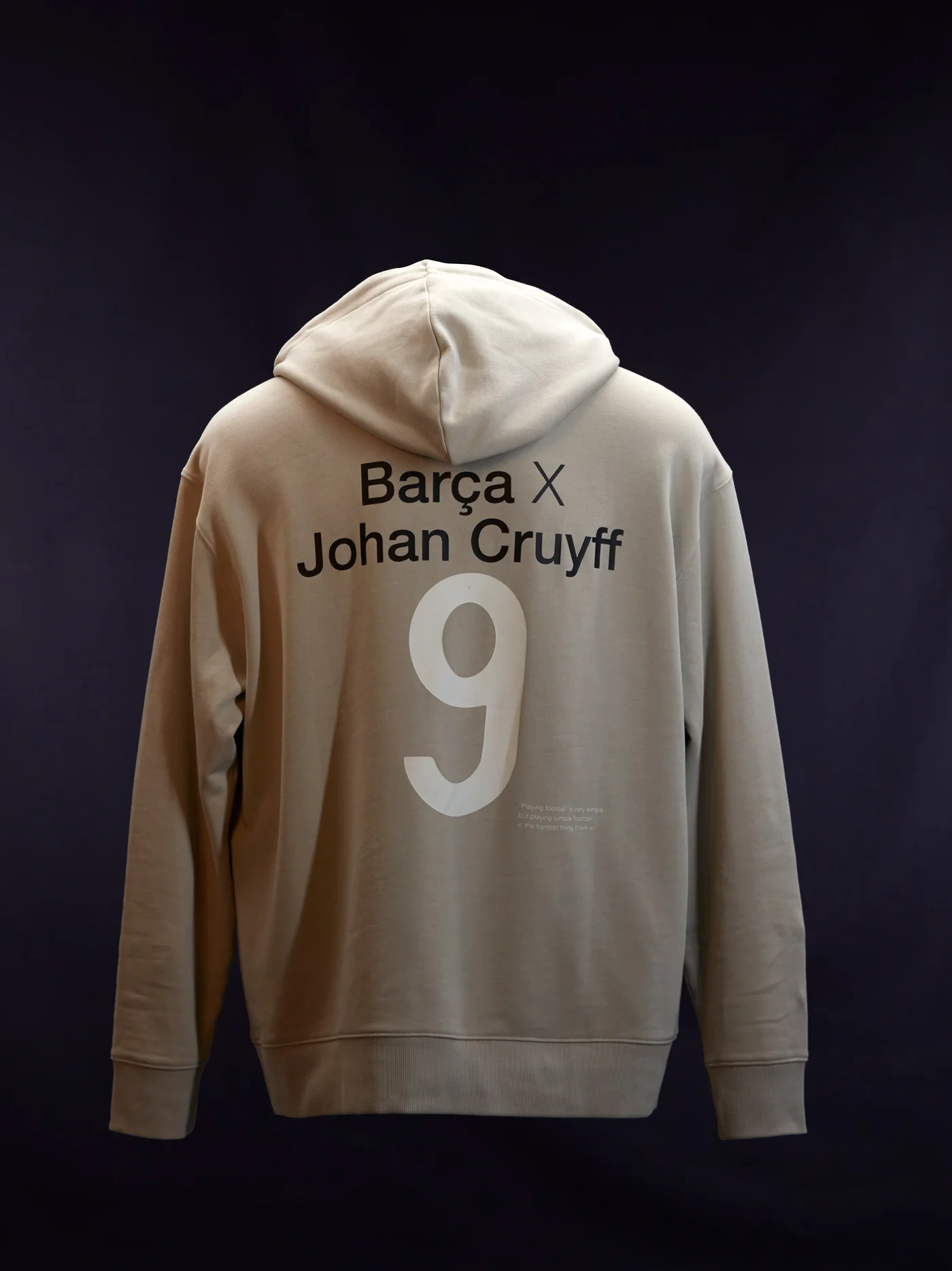 Hoodie 9 Beige Cruyff Barça - Image 4