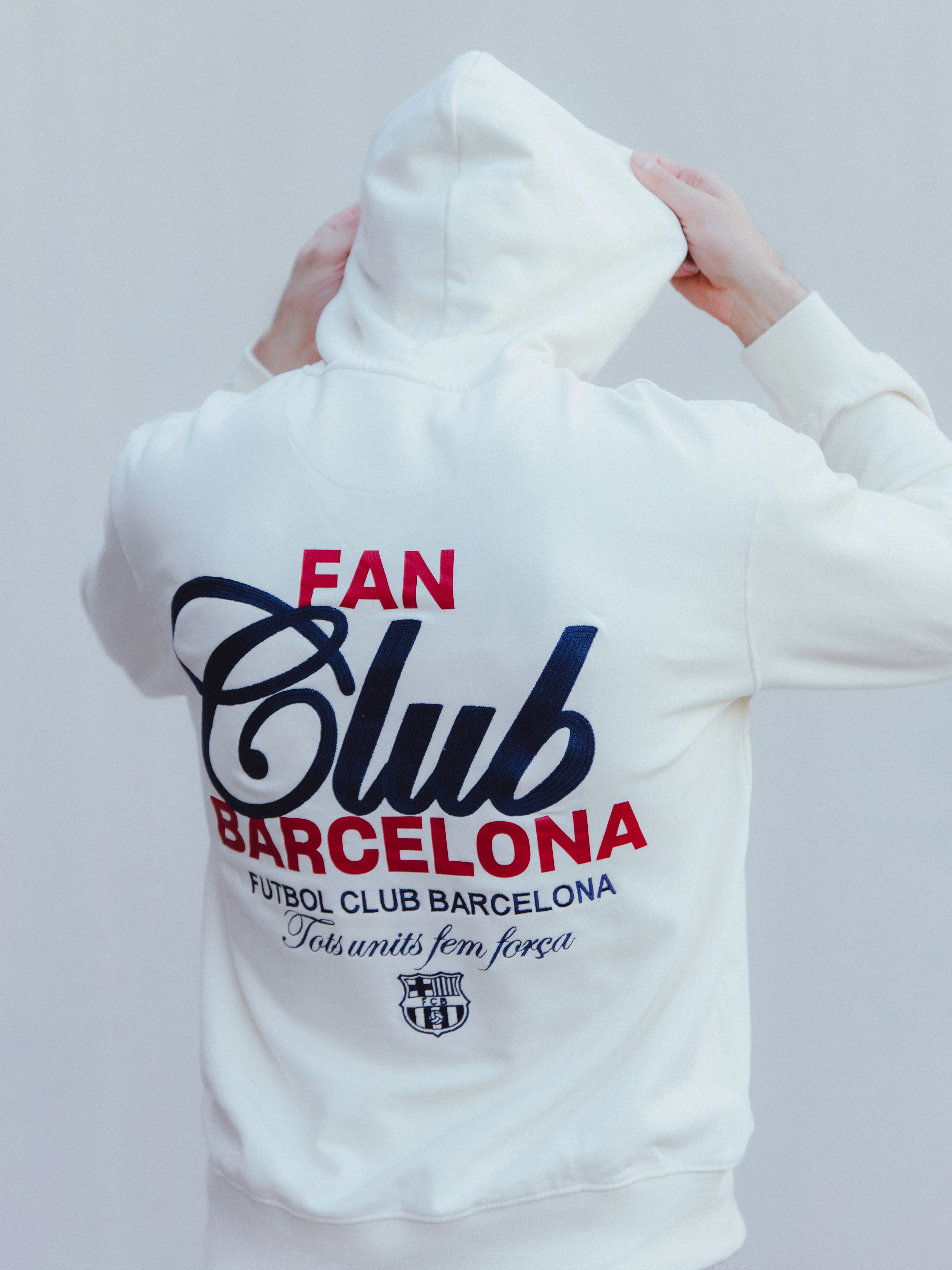 Hoodie Ecru Fan Club Barça - Image 3