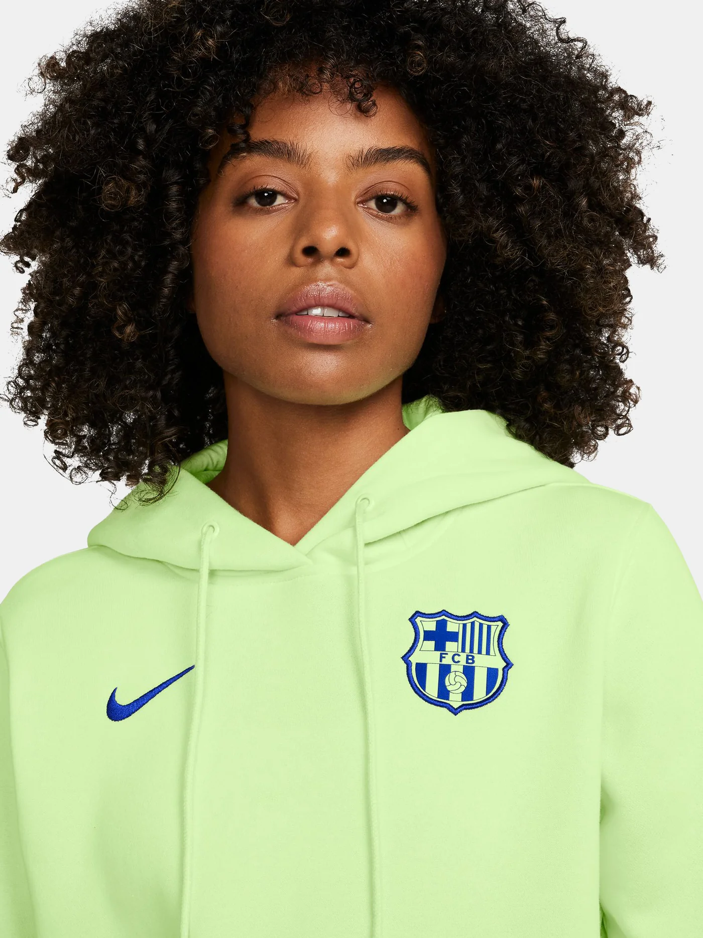 Hoodie lime Barça Nike - Women - Image 3