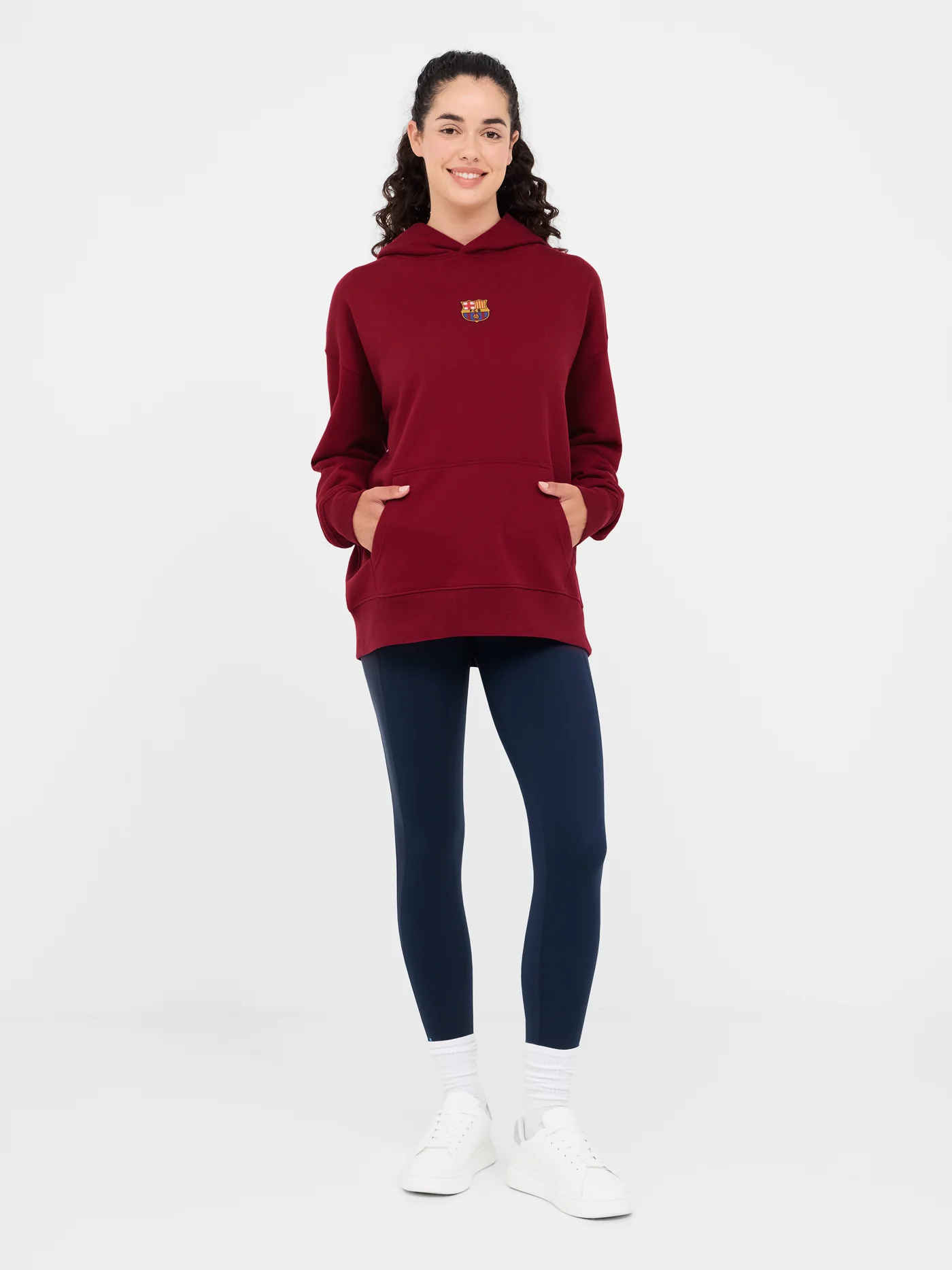 Hoodie red Barça  - Woman - Image 3