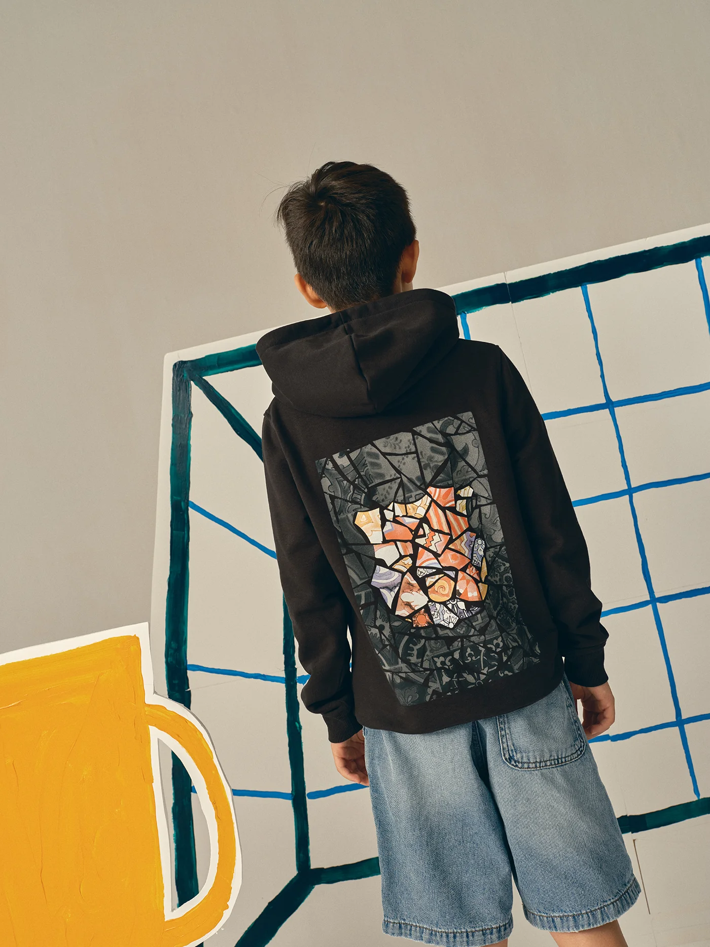 Hoodie black trencadis Barça - Junior - Image 5