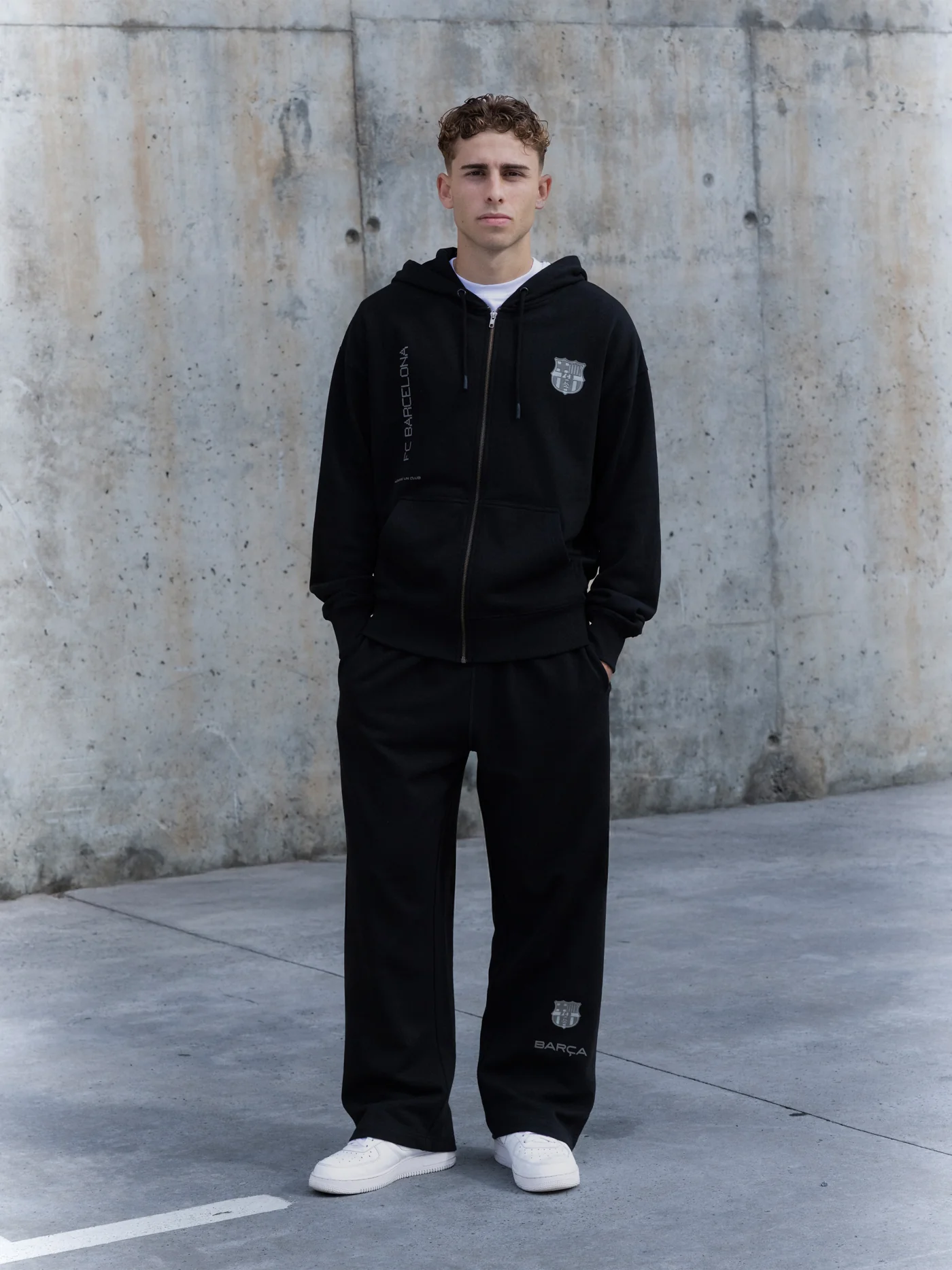 Hoodie Zip Black Organic Goals - Image 2