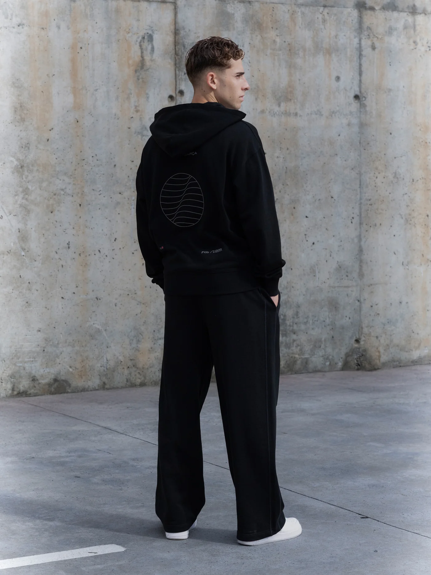 Hoodie Zip Black Organic Goals - Image 3