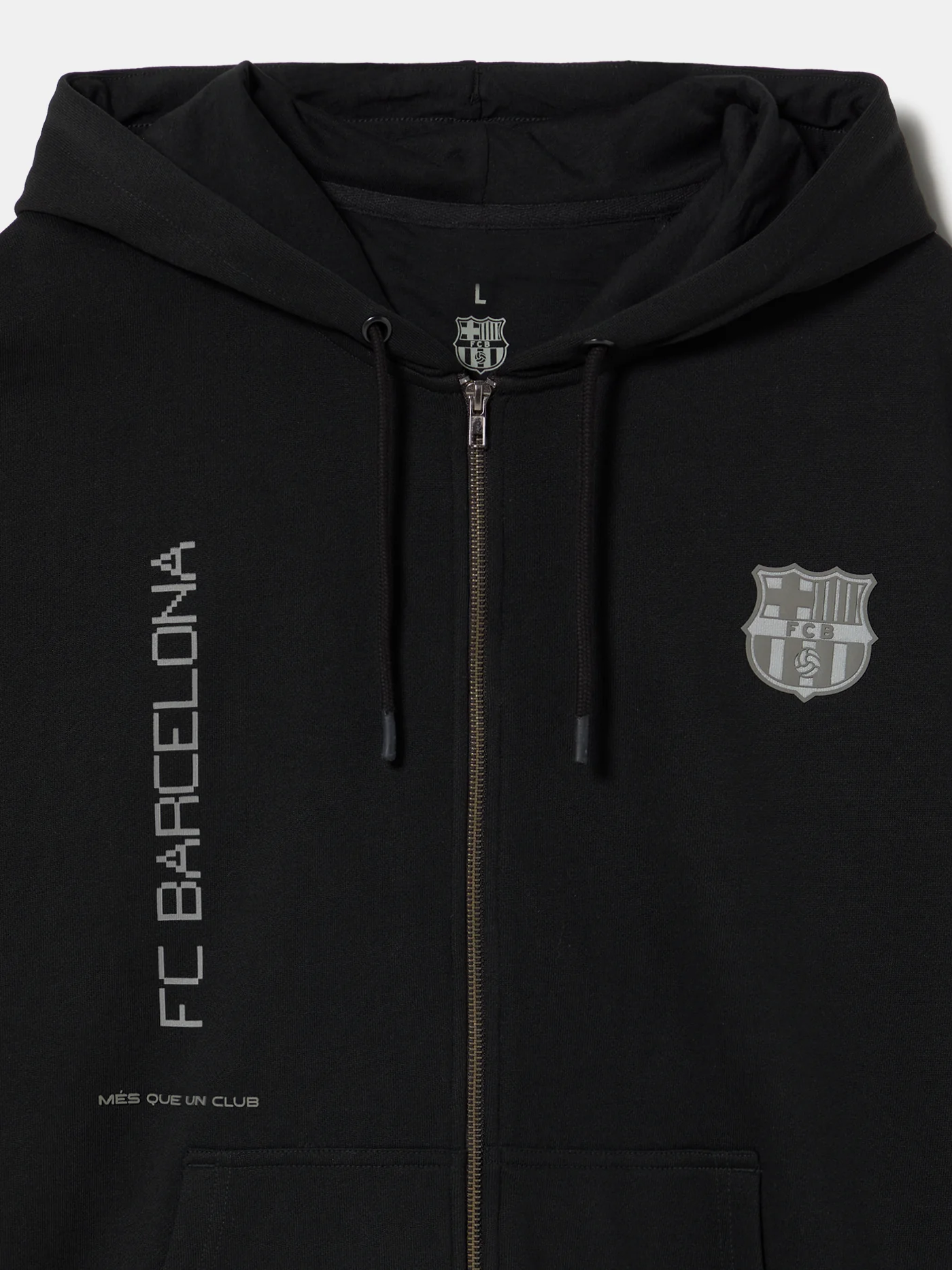 Hoodie Zip Black Organic Goals - Image 9