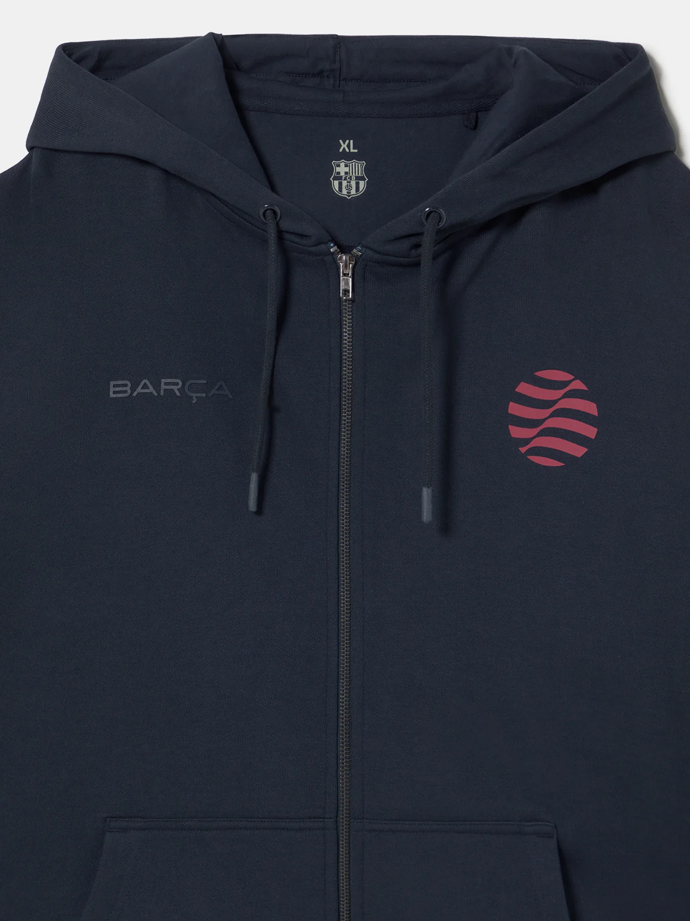 Hoodie Zip Navy Barça Organic Goals - Image 9