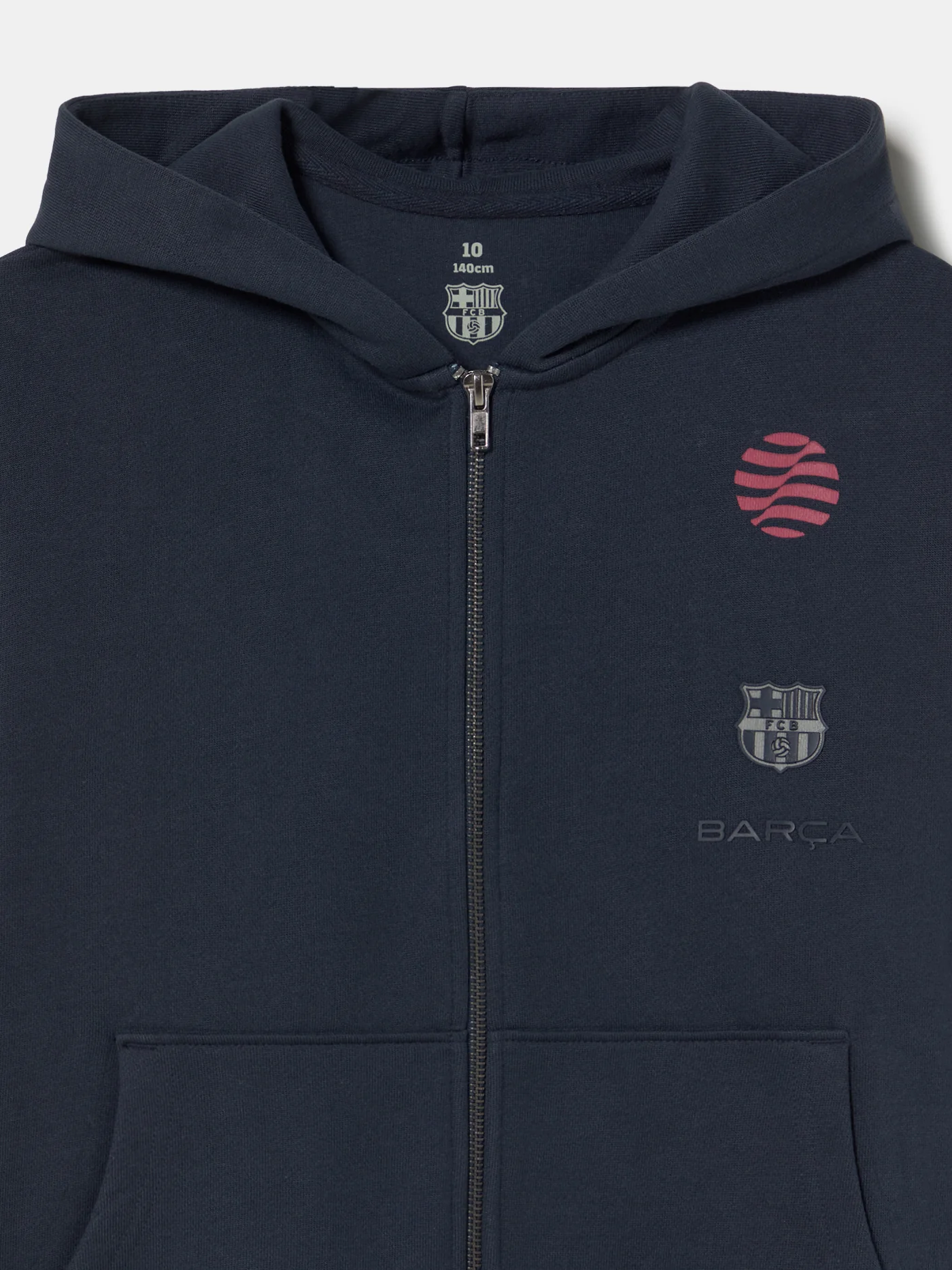 Hoodie Zip Navy Barça Organic Goals - Junior - Image 5