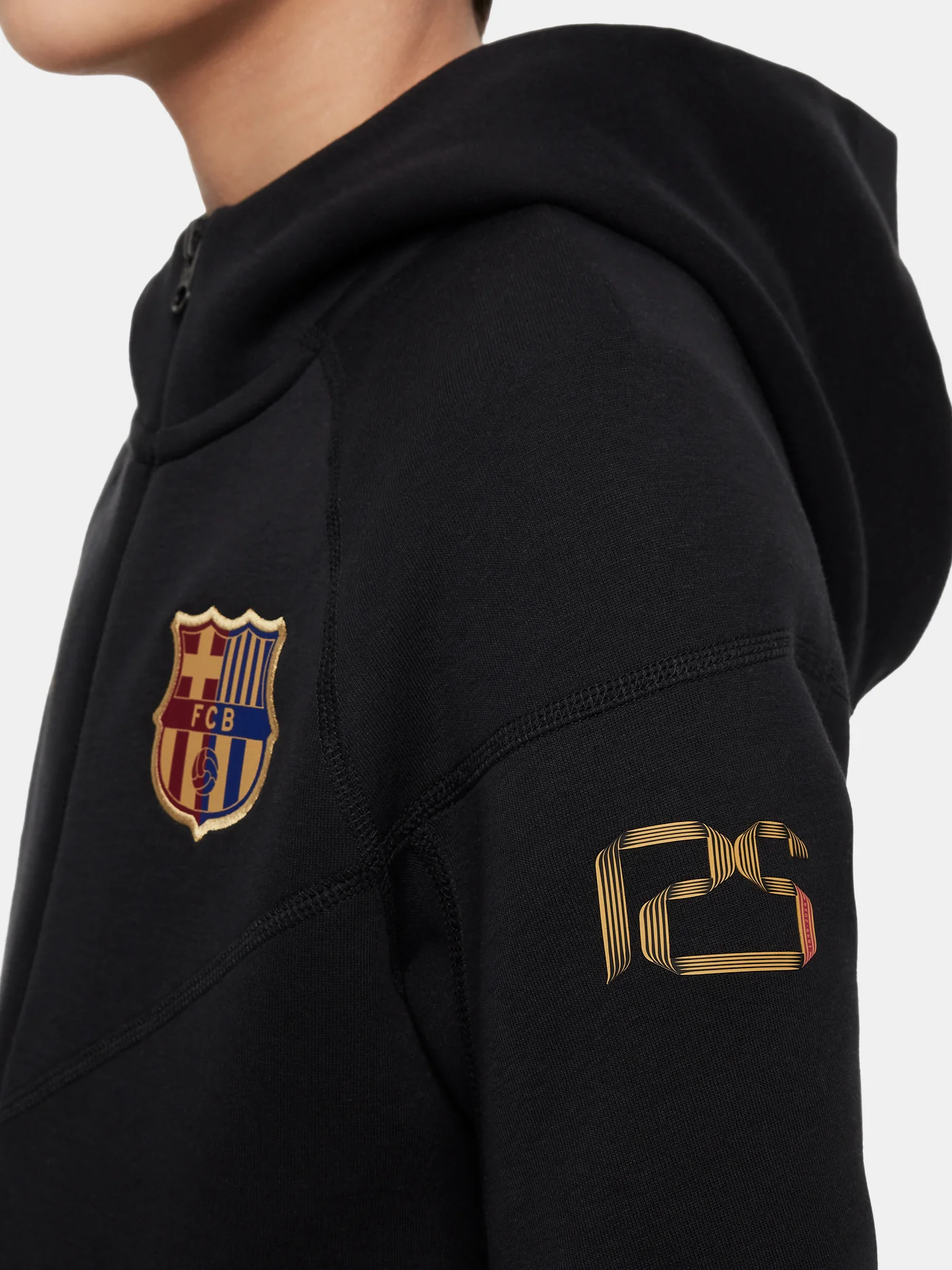 Jacket tech fleece black Barça Nike - Kids - Image 6