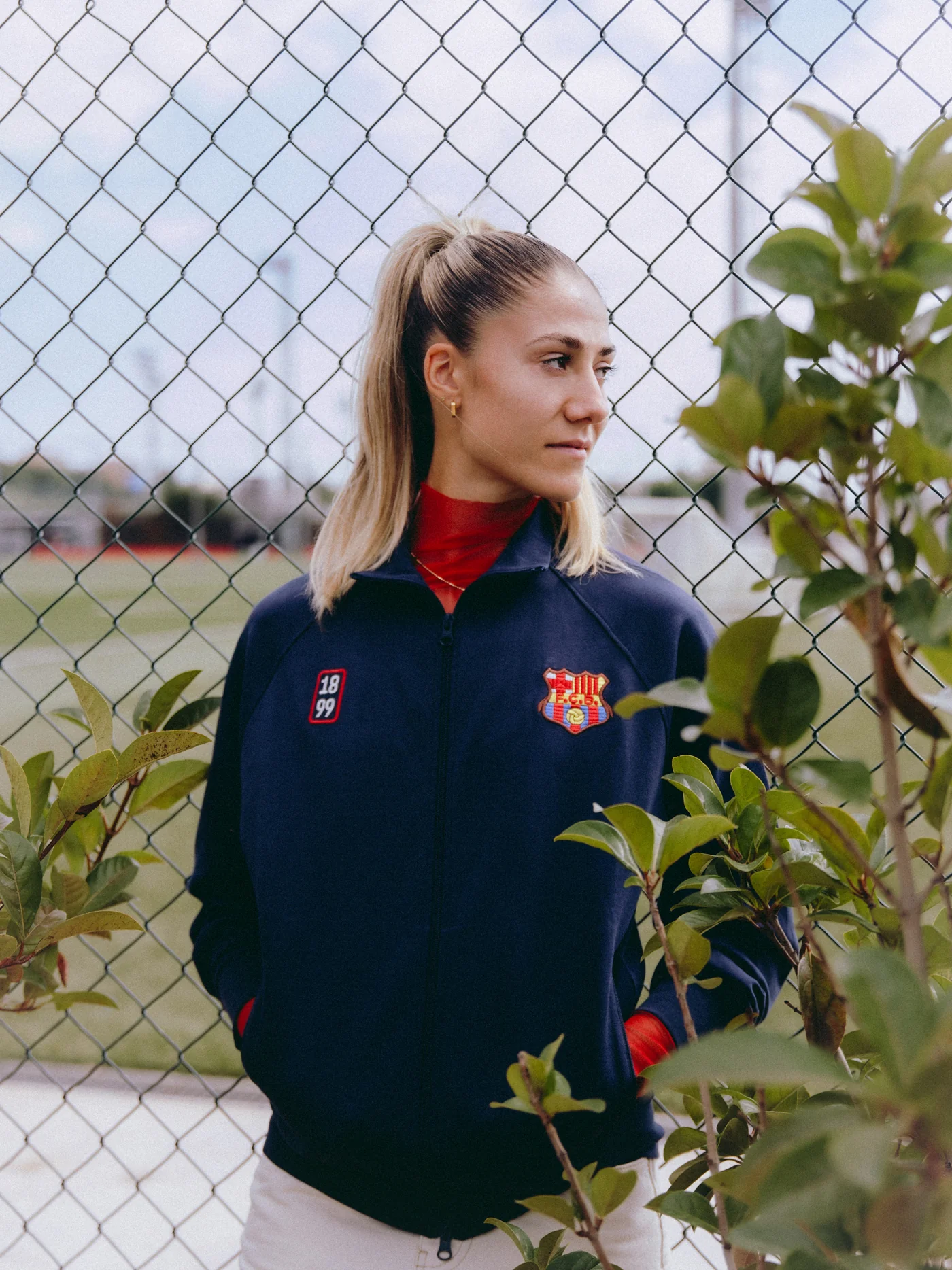 Light Jacket Retro 1899 Navy Fleece Barça - Image 5