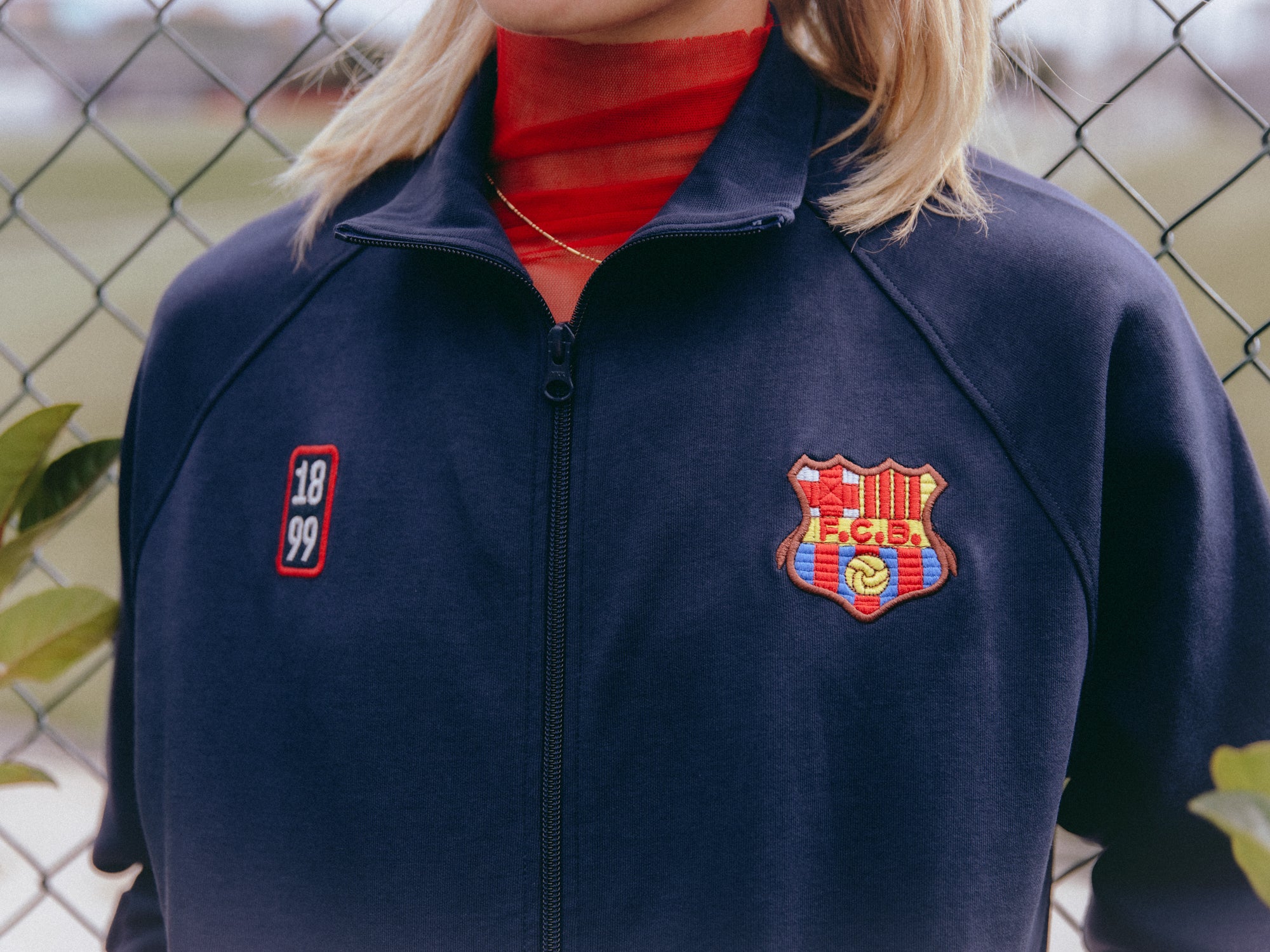 Light Jacket Retro 1899 Navy Fleece Barça - Image 6
