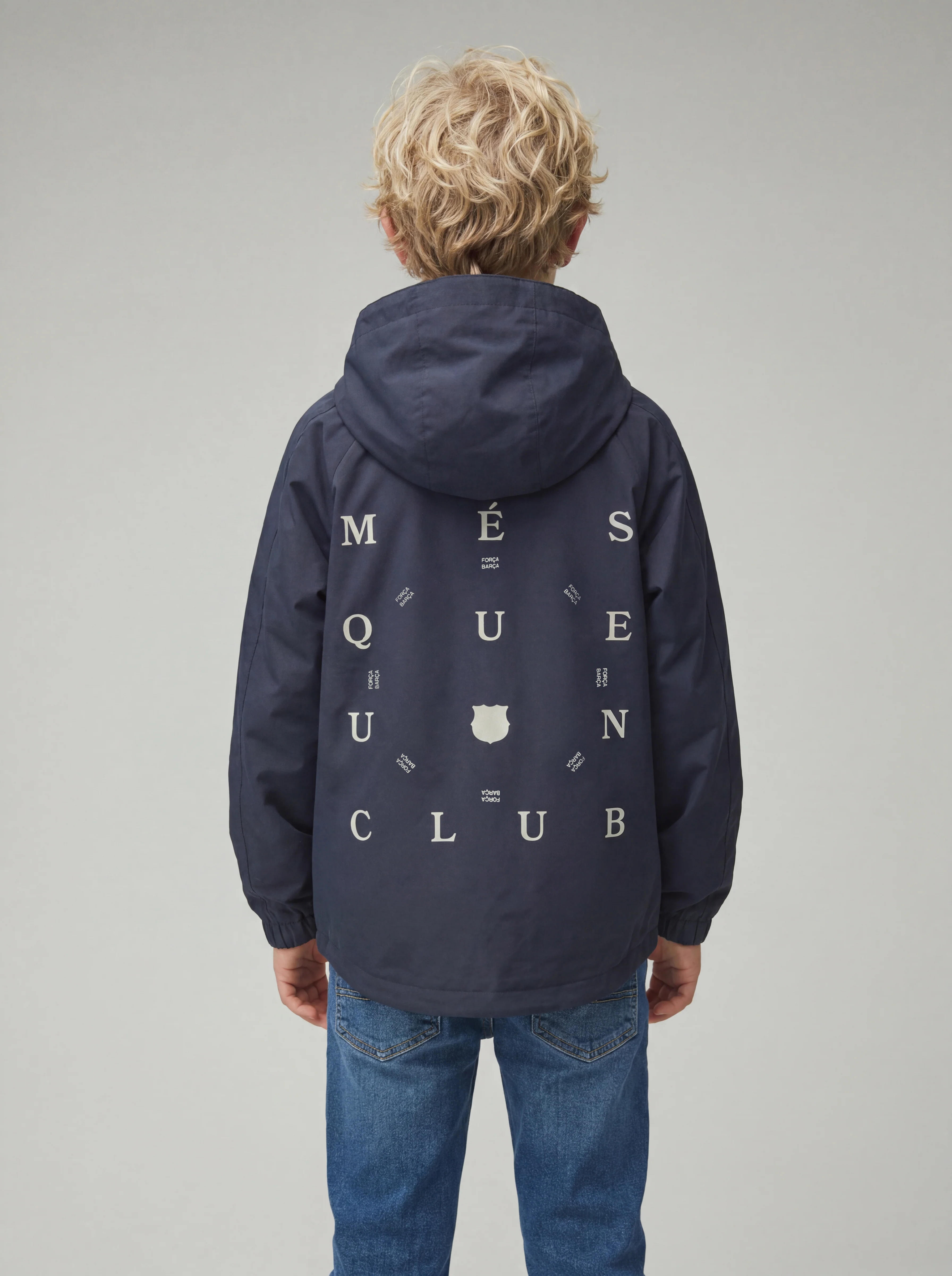 Light Jacket Junior Navy Core Barça - Image 2