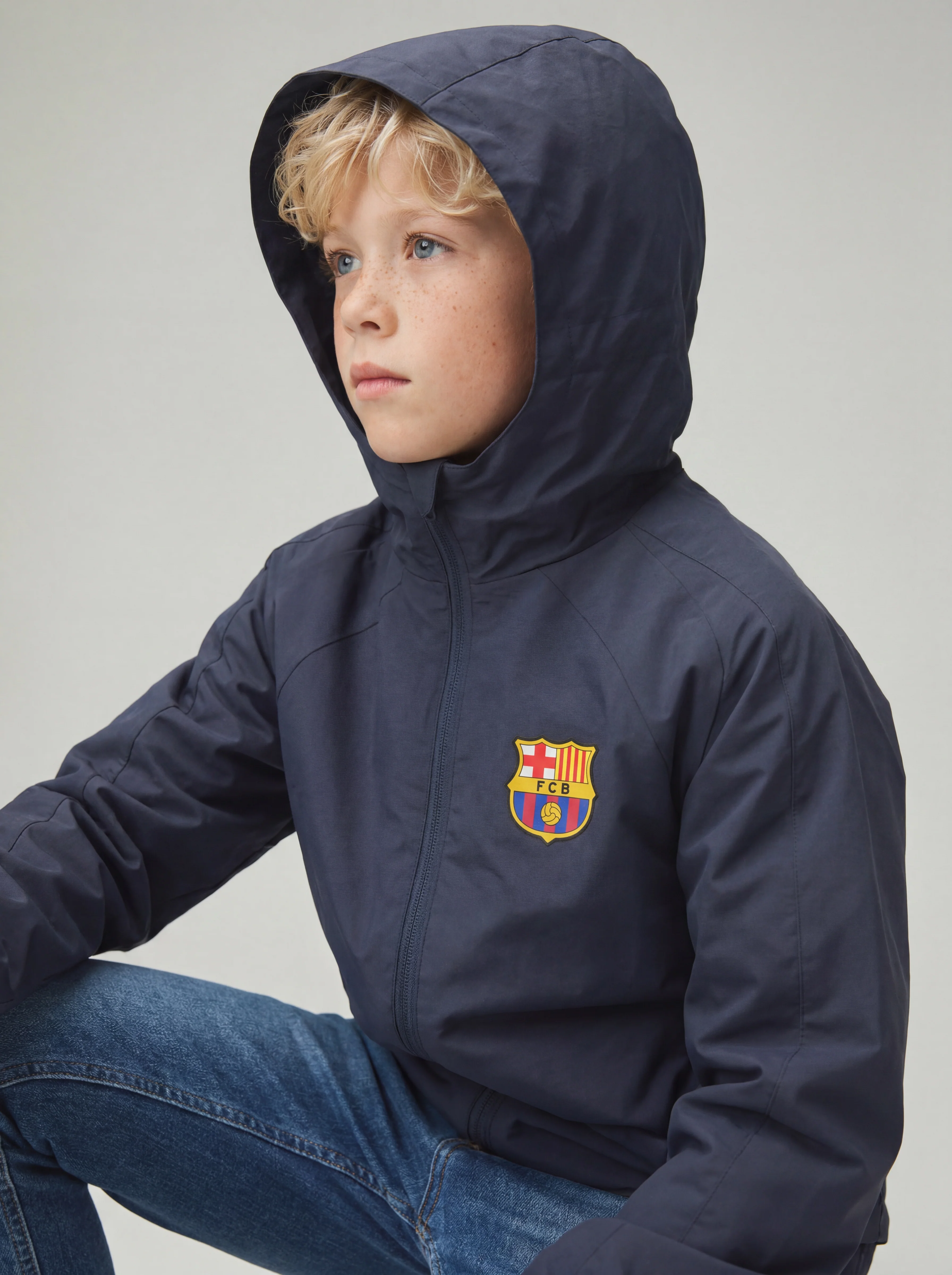 Light Jacket Junior Navy Core Barça - Image 3