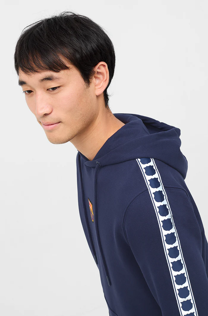 Navy blue Barça hoodie - Image 3