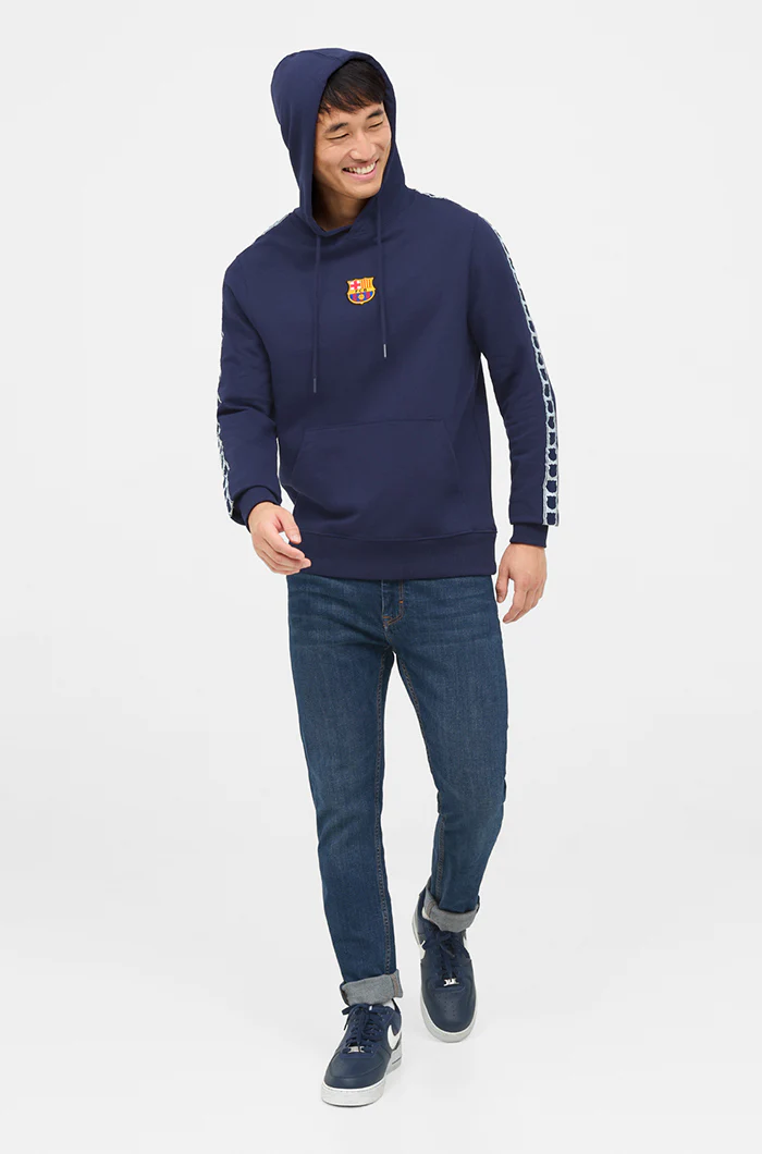 Navy blue Barça hoodie - Image 4