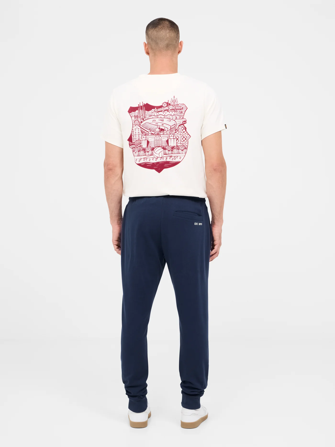 Navy Blue Sweatpants with Barça Crest - Image 3