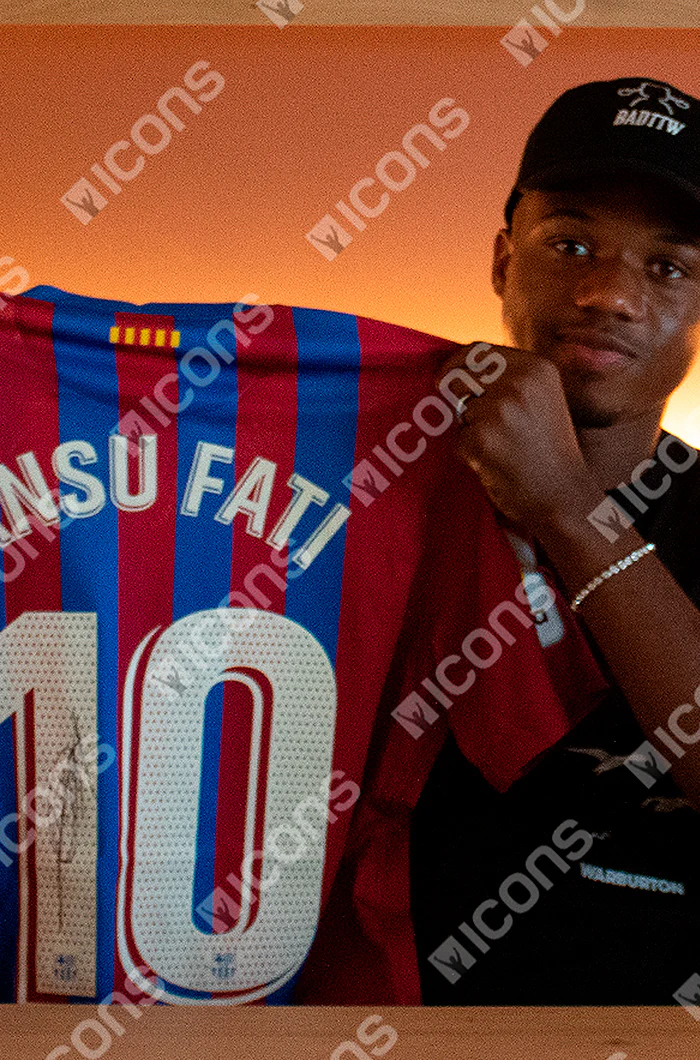 ANSU FATI | Official shirt from the 21/22 season FC Barcelona Home Kit with Ansu Fati's signature - Image 3
