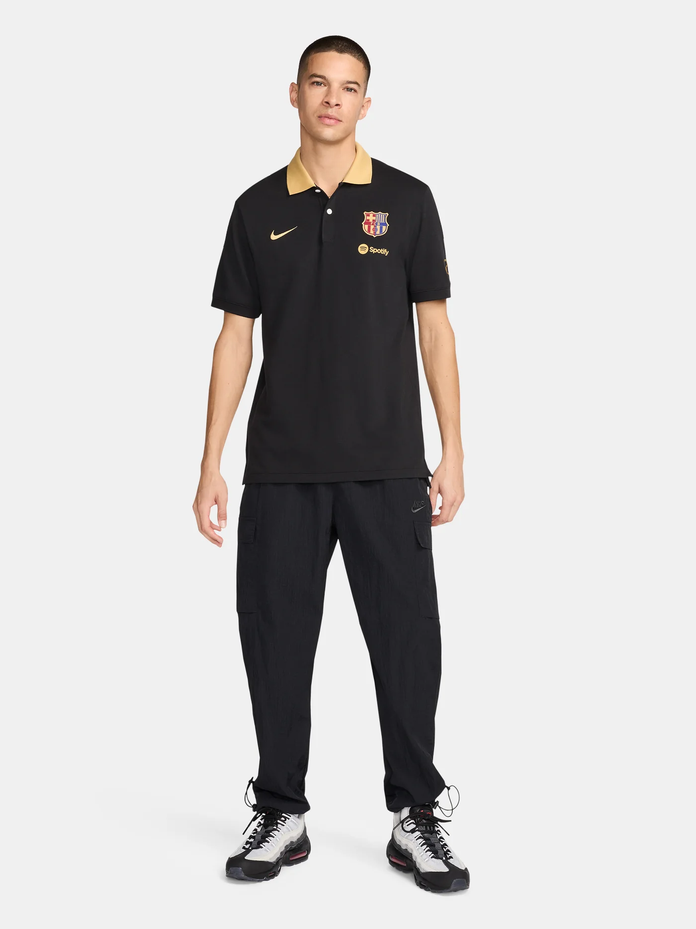 Polo crest black Barça Nike - Image 8