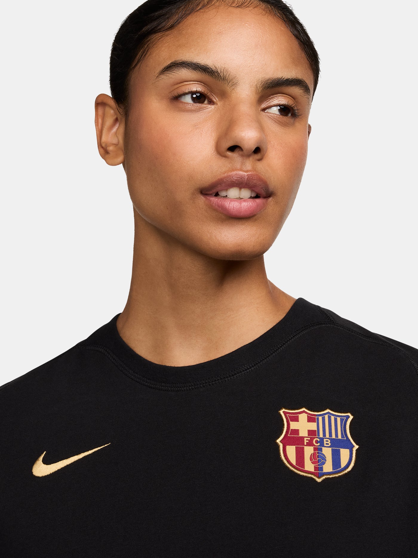 Tee crest black Barça Nike - Women - Image 3