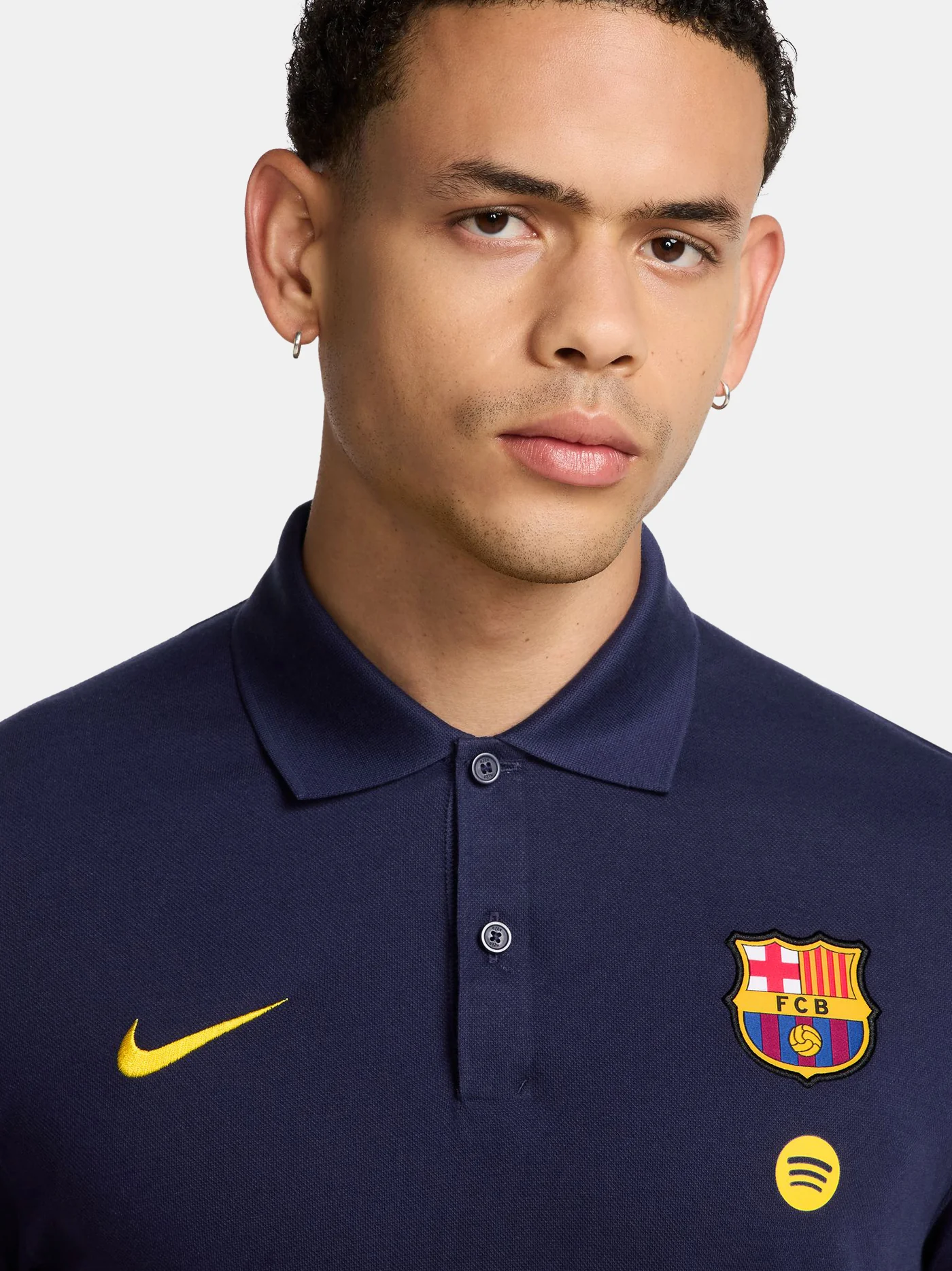Polo navy crest slim Barça Nike - Image 3