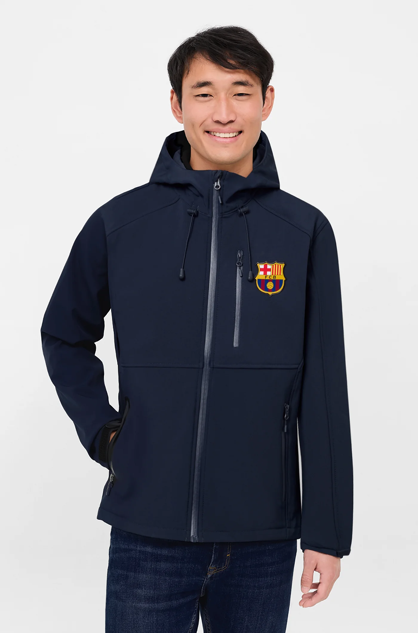 FC Barcelona Hooded blue softshell jacket - Image 2