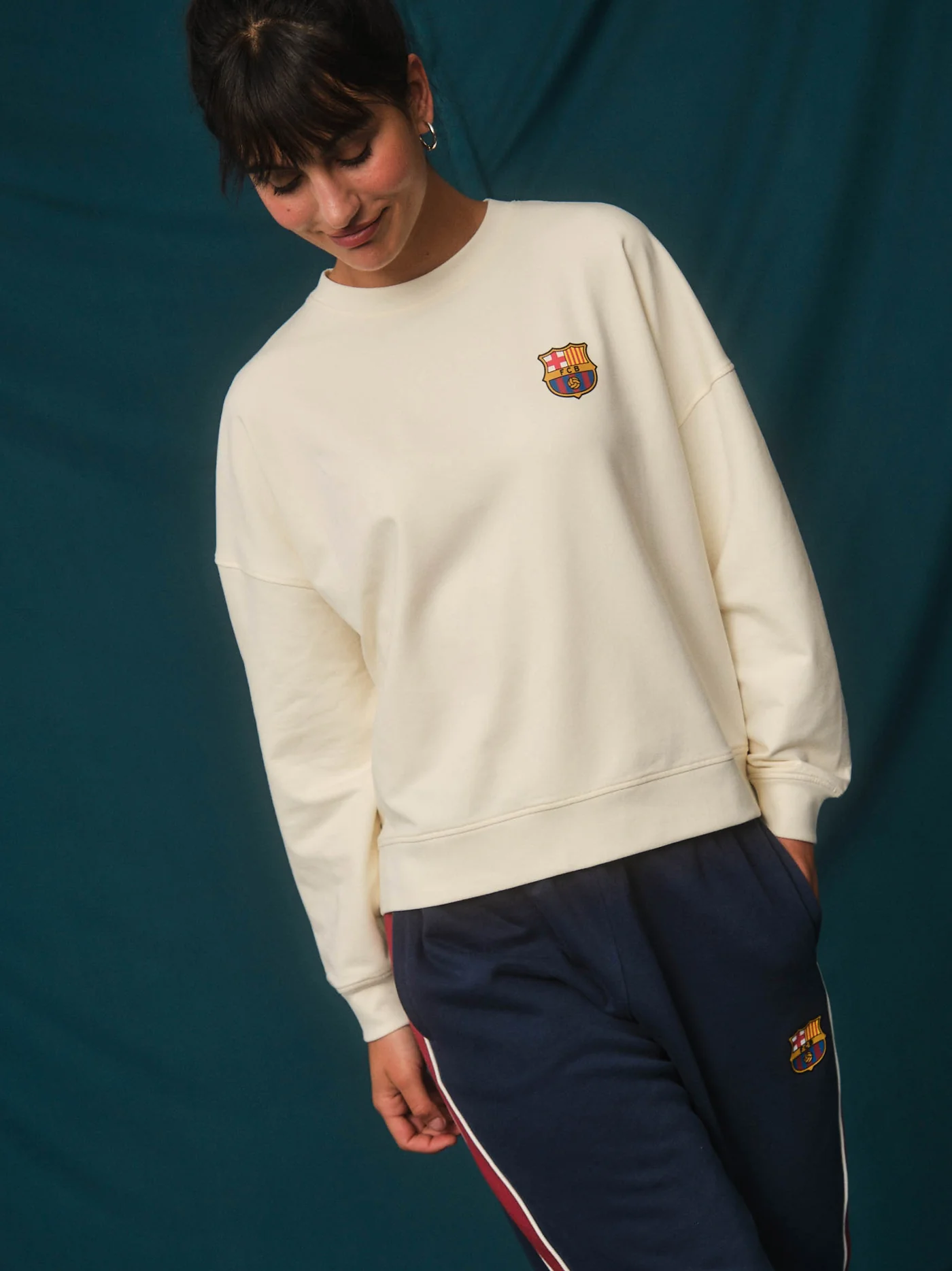 Sweatshirt beige Barça  - Woman - Image 2