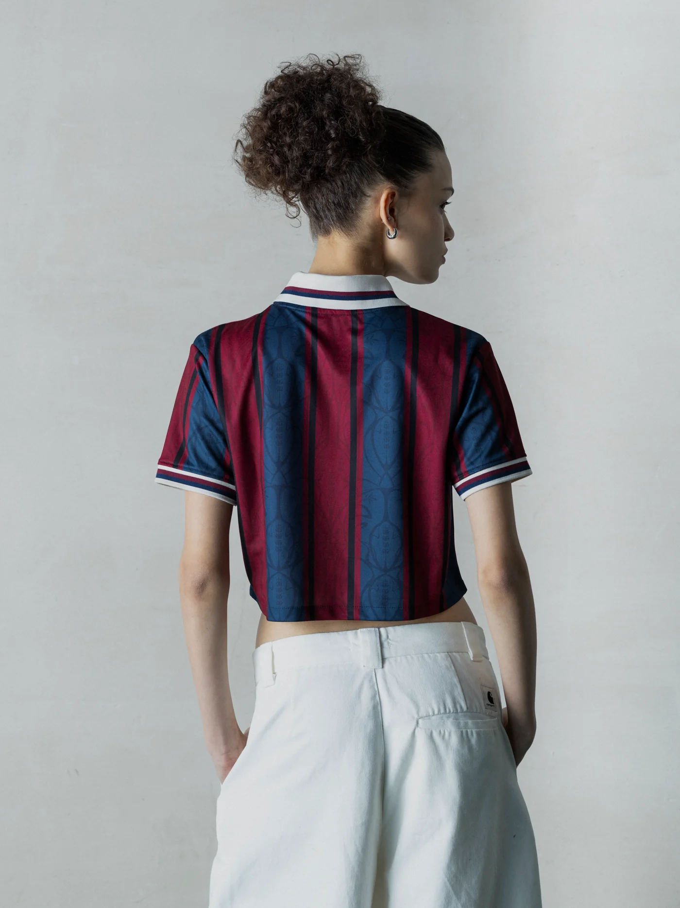 Modernist Crop FC Barcelona Polo Oversize - Women - Image 3