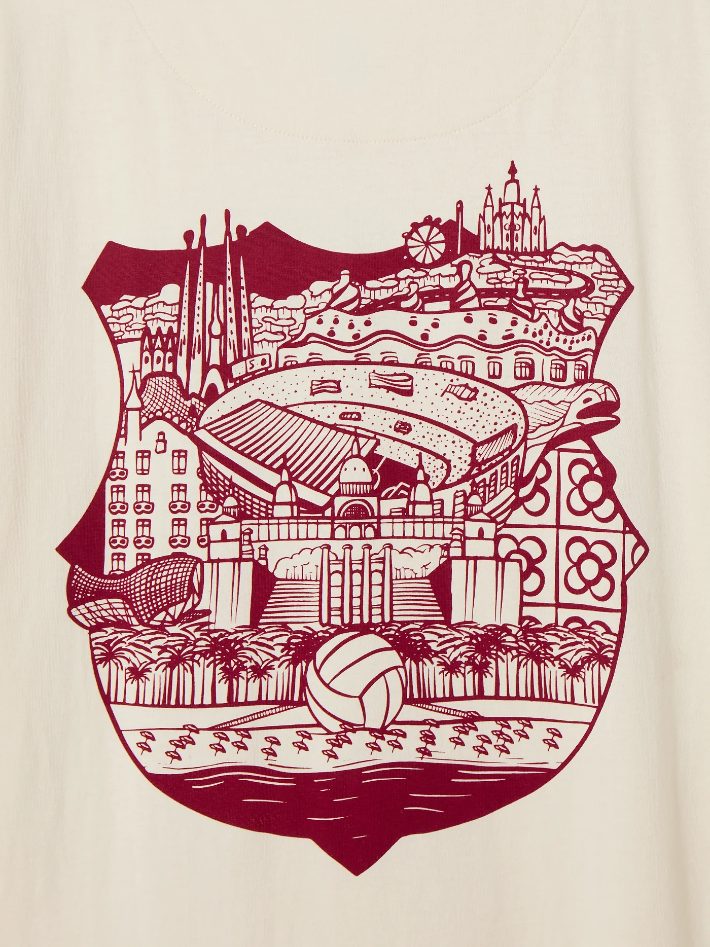 T-shirt beige Barça - Image 4
