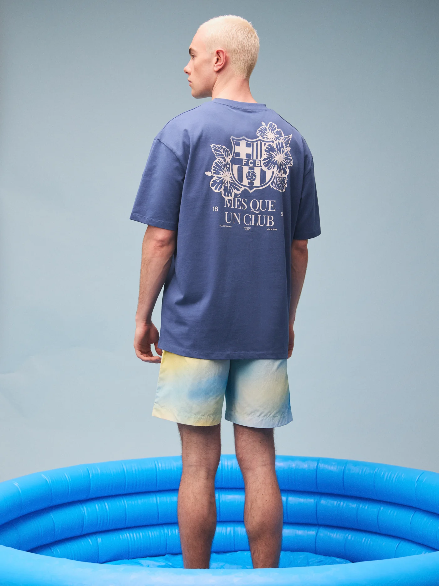Tee Blue Flower Beachclub Barça - Image 4